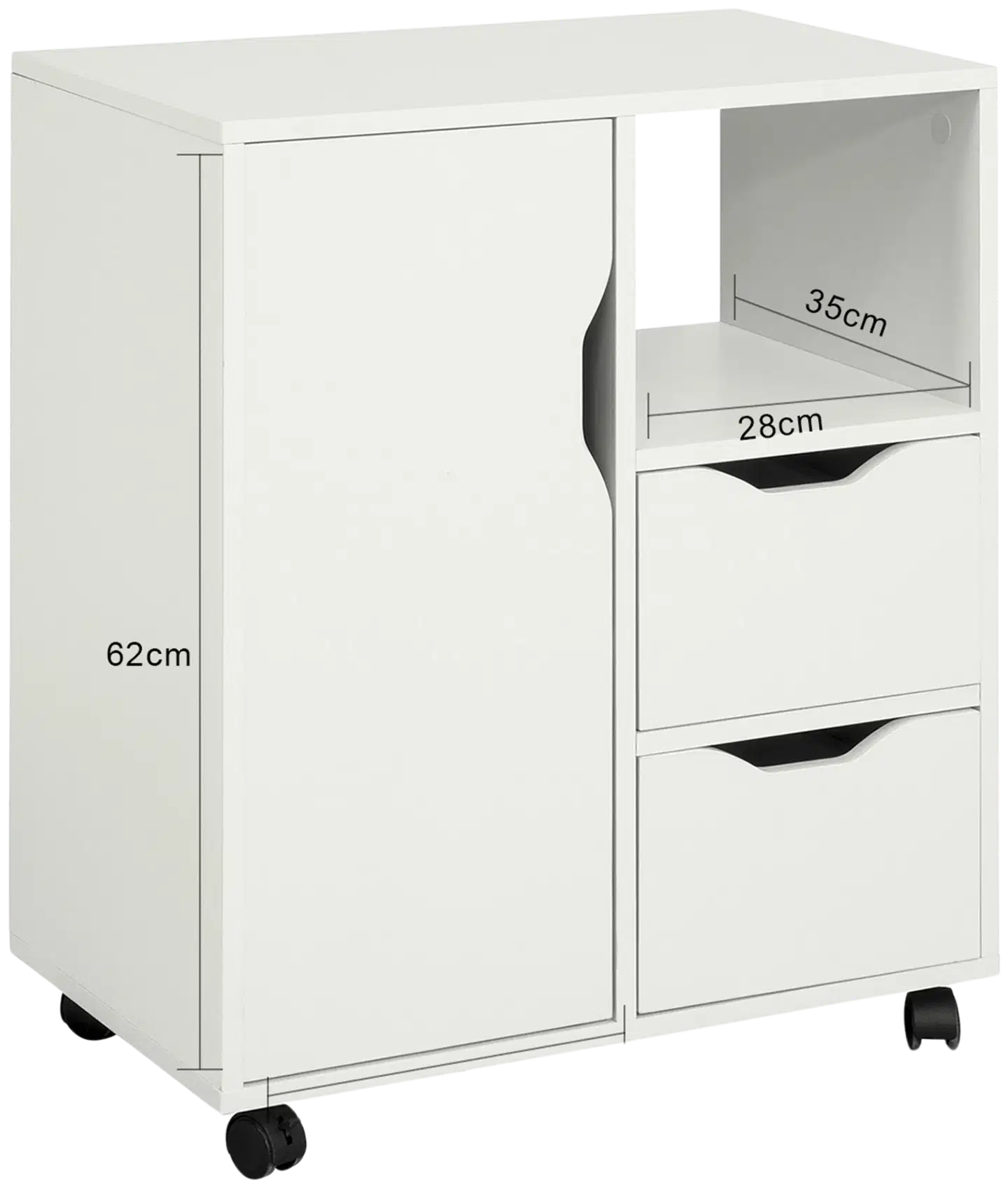 SoBuy säilytyskaappi valkoinen FBT105-W - 3