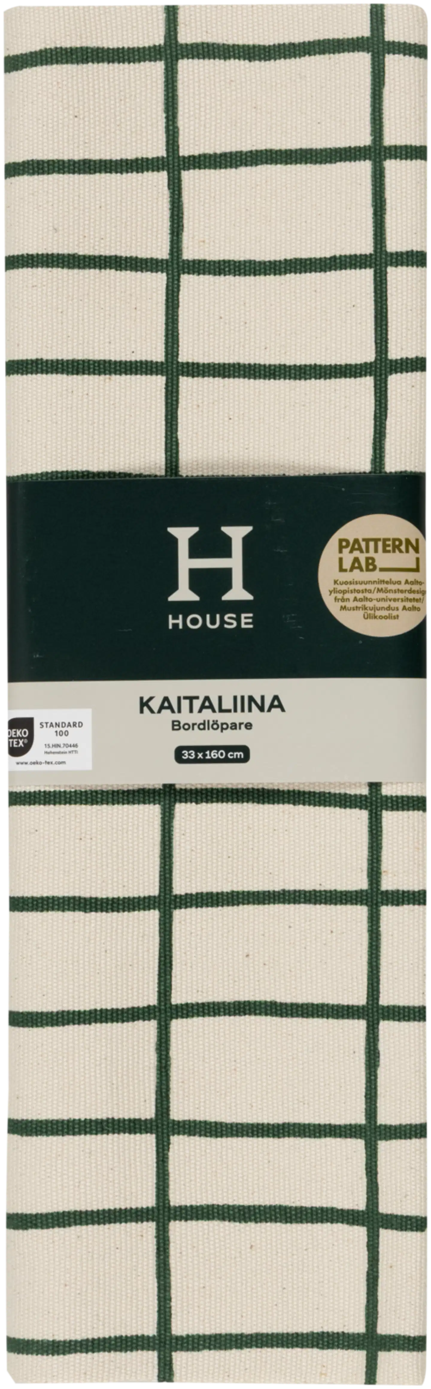 House kaitaliina Elonkorjuu 33 x 160 cm vihreä PatternLab - 2