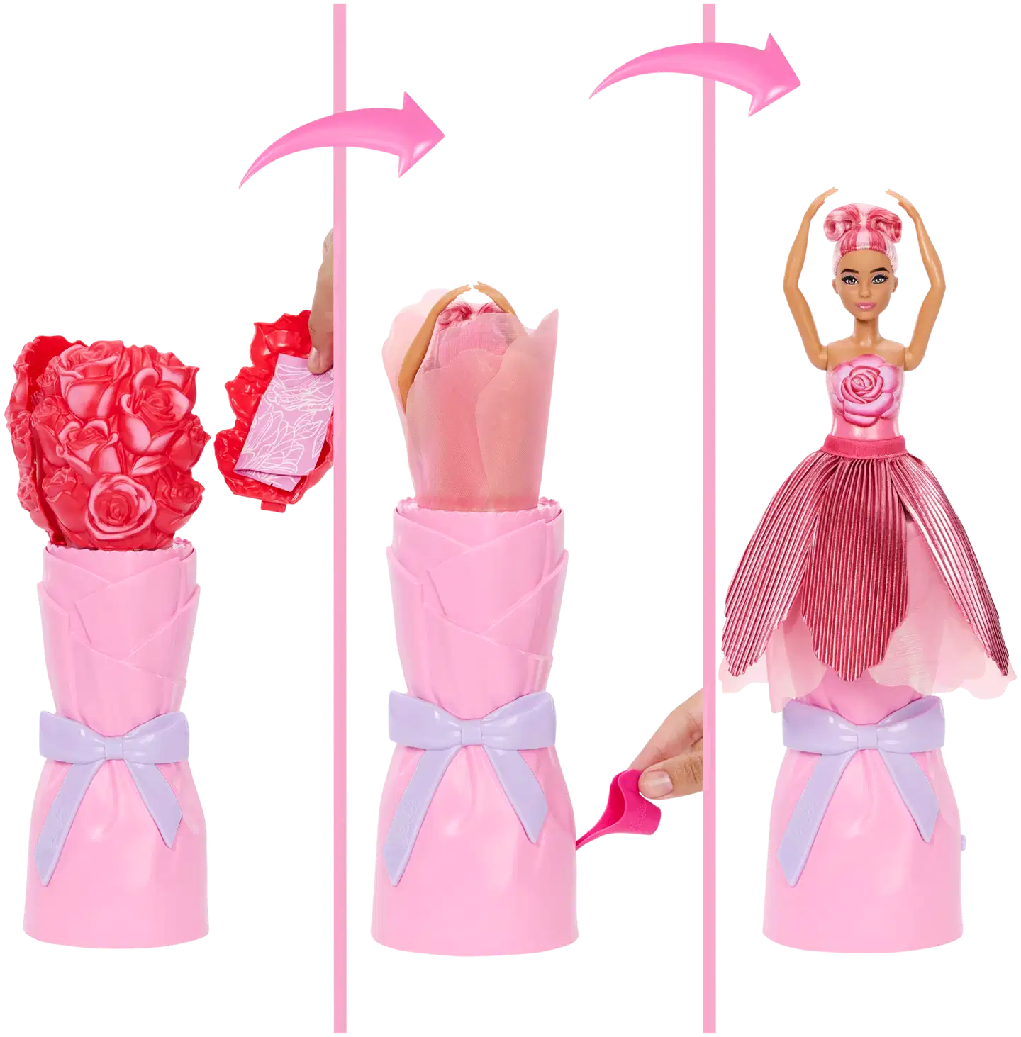 Barbie Flower Surprise Doll punainen - 5