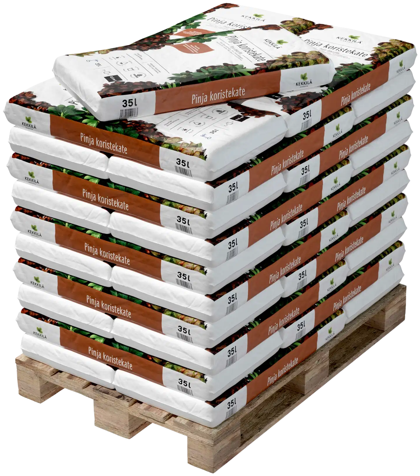 Kekkilä Pinja koristekate 35 l, lava 32 säkkiä - 1