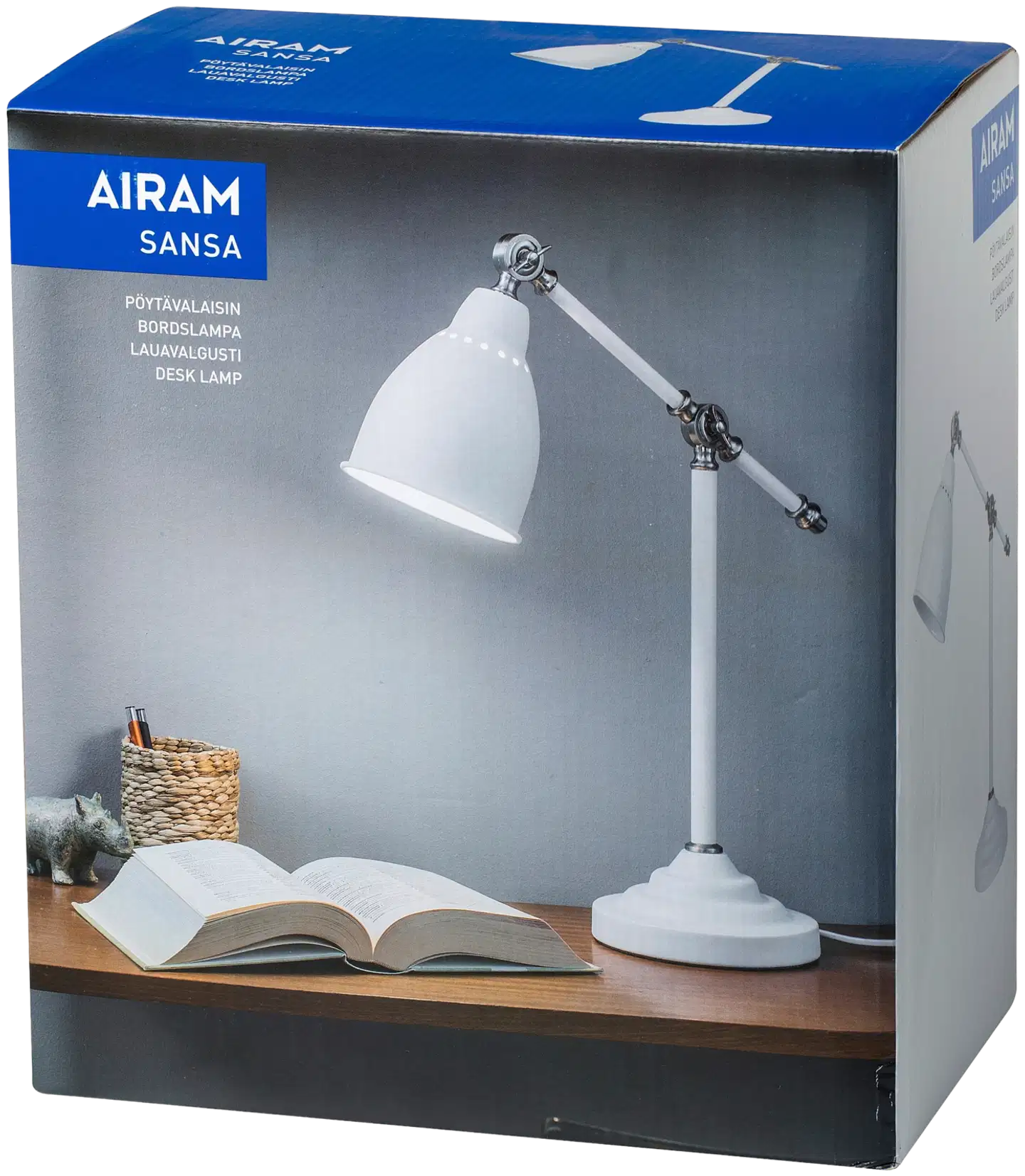 Airam Sansa pöytävalaisin E27 valkoinen/hopea - 2