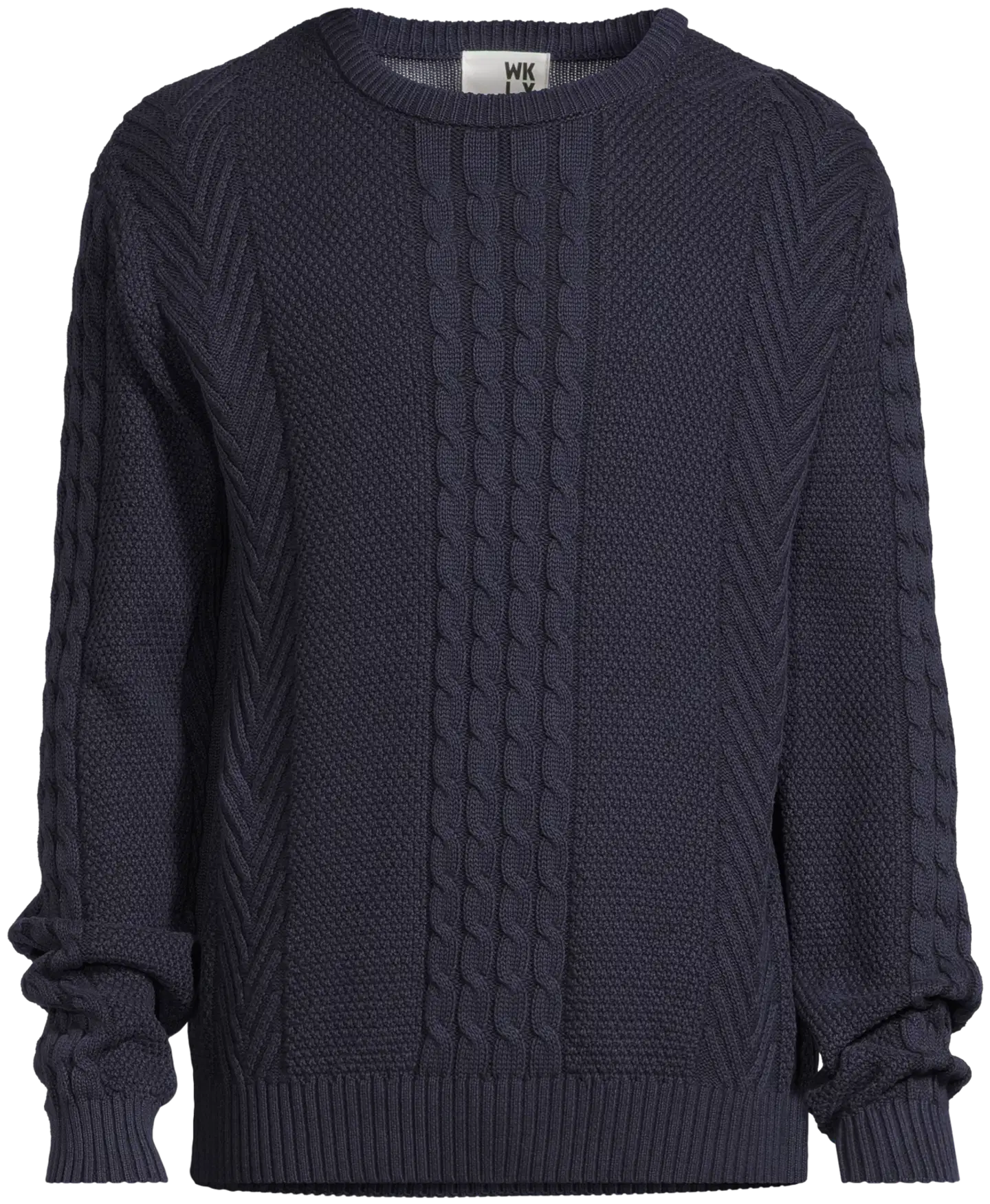 WKLY. miesten palmikkoneule 195W312661 - Navy - 2
