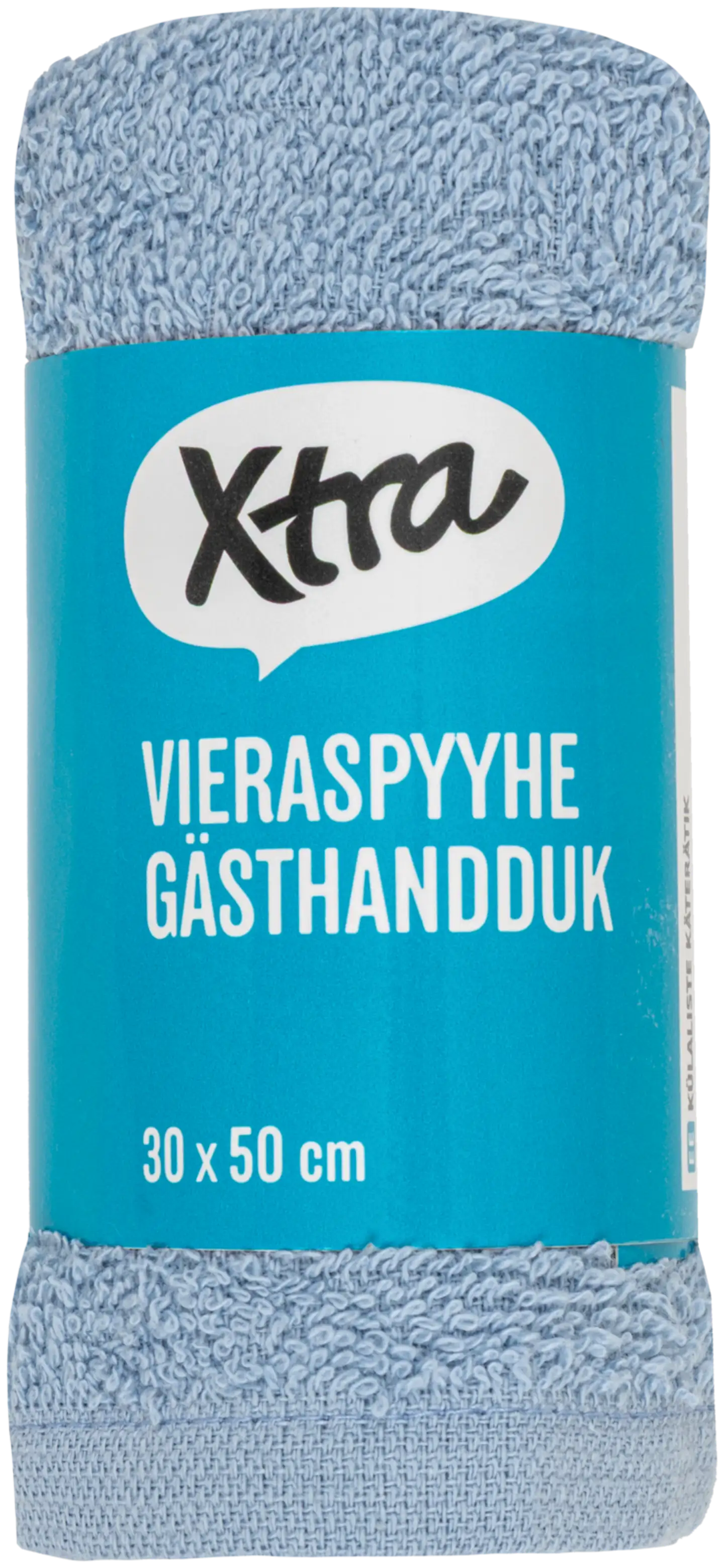 Xtra vieraspyyhe Anna 30x50 cm vaaleansininen