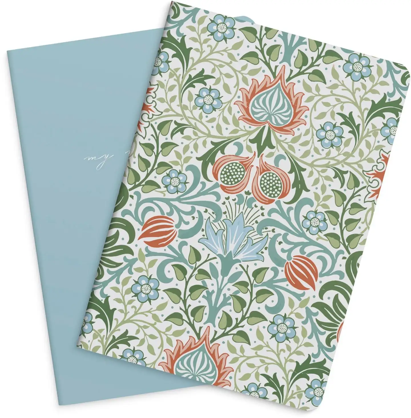 Notebook blue & flower 2 pack - 1
