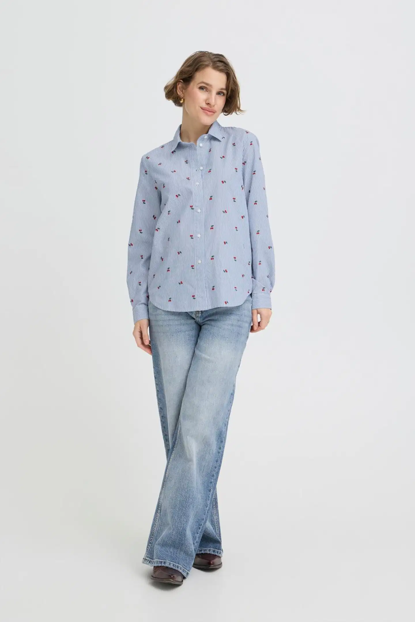 B.young naisten kauluspaita Byfenix - DELLA ROBBIA BLUE STRIPE - 3