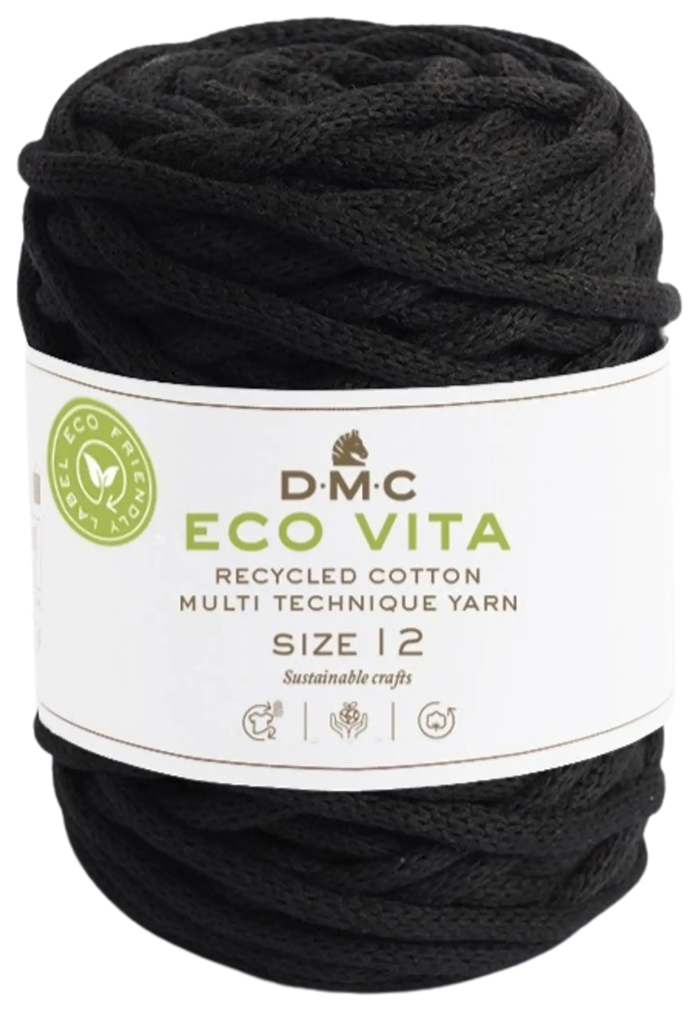 DMC Eco Vita nyörilanka 250g musta - 1