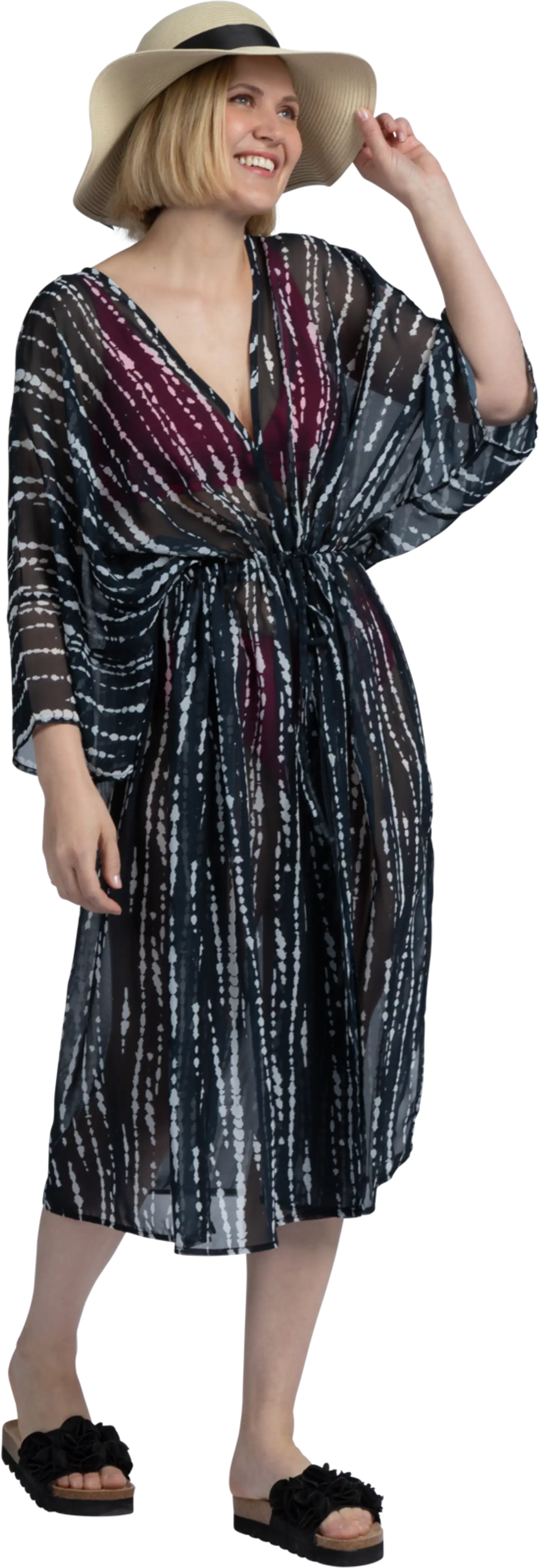 Actuelle naisten rantakaftaani 215A042520 - BLACK - 5