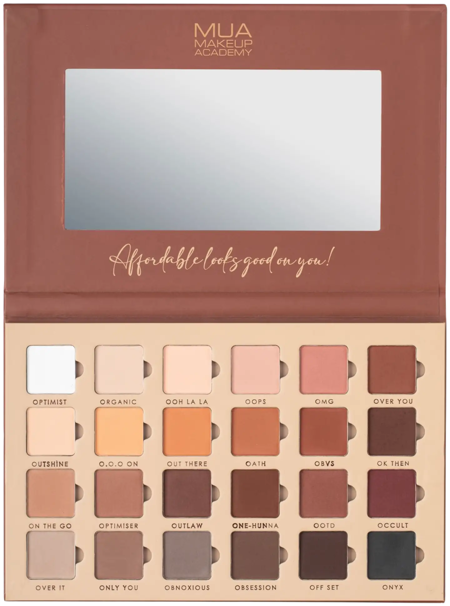 MUA Make Up Academy Ultimate Obsession 24 Shade Matte Nude Eyeshadow Palette 26,4 g luomiväripaletti