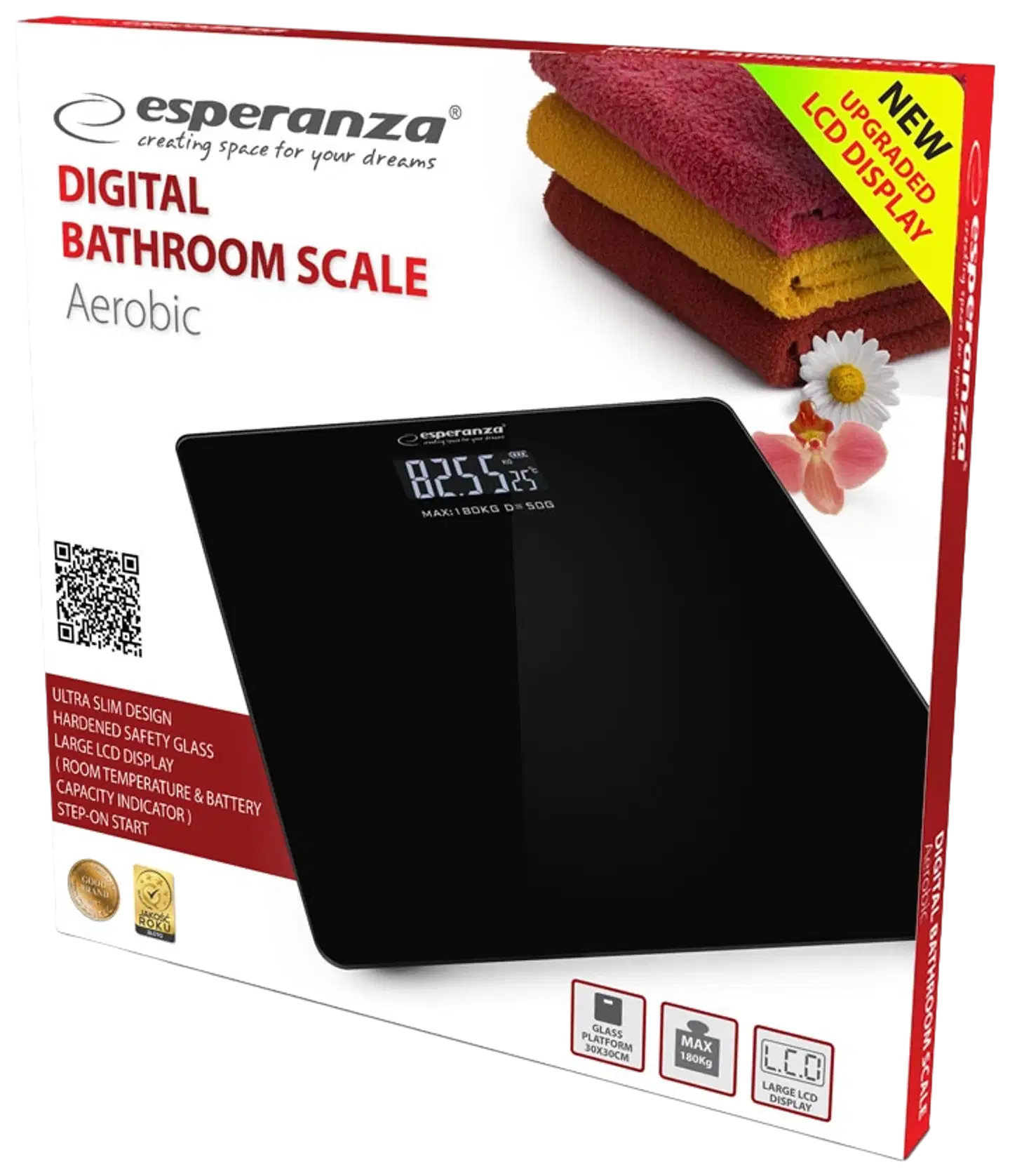 Esperanza Henkilövaaka elektroninen musta EBS002K - 2