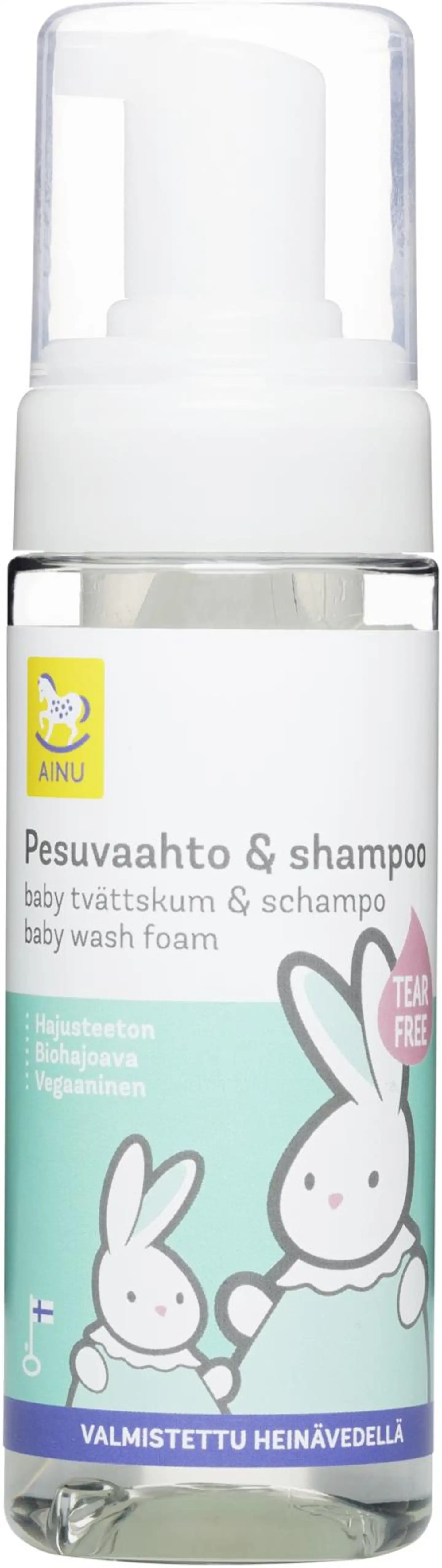 Ainu 150ml Pesuvaahto & shampoo hajusteeton