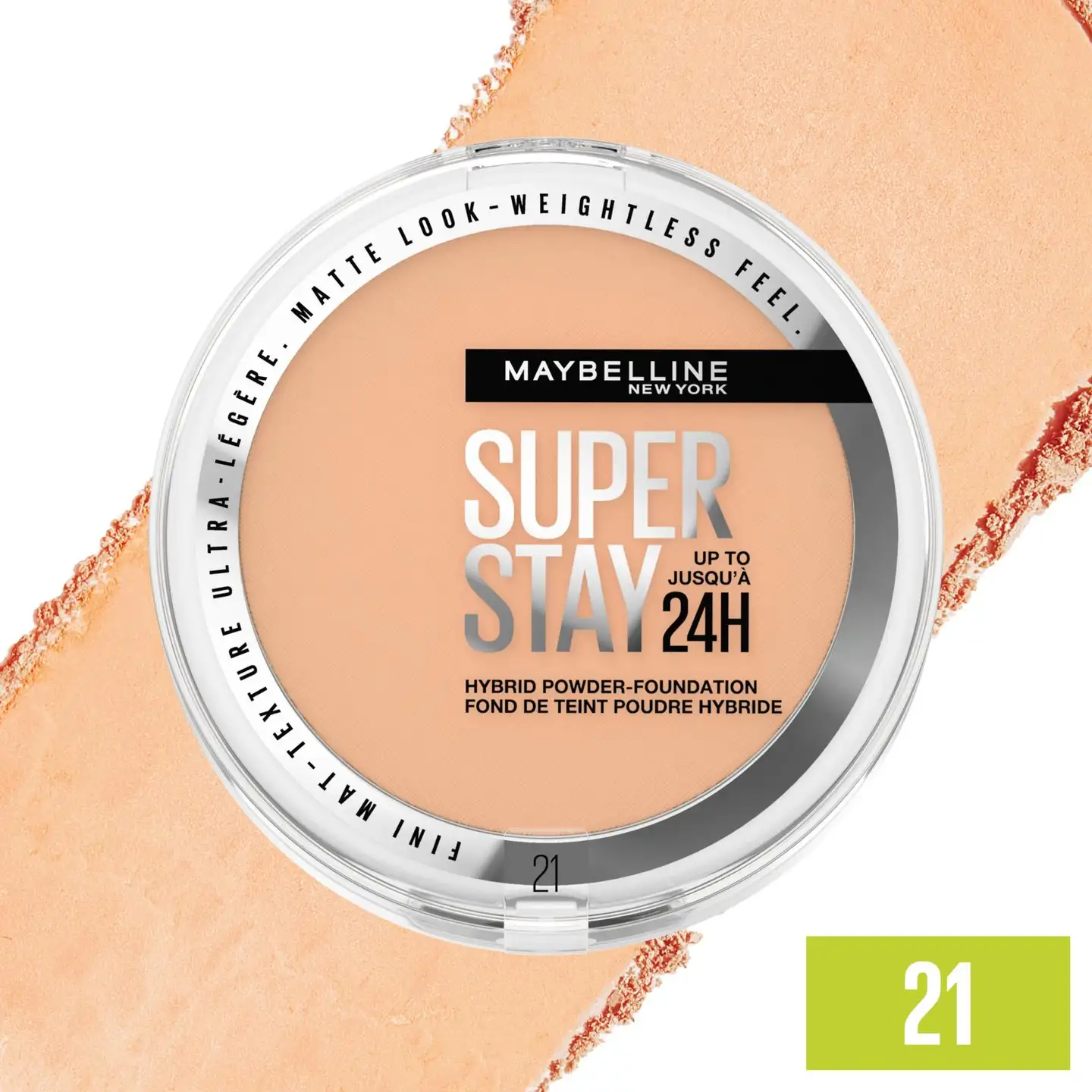 Maybelline New York Superstay 24H Hybrid Powder Foundation meikkipuuteri 9 g - 21 - 4