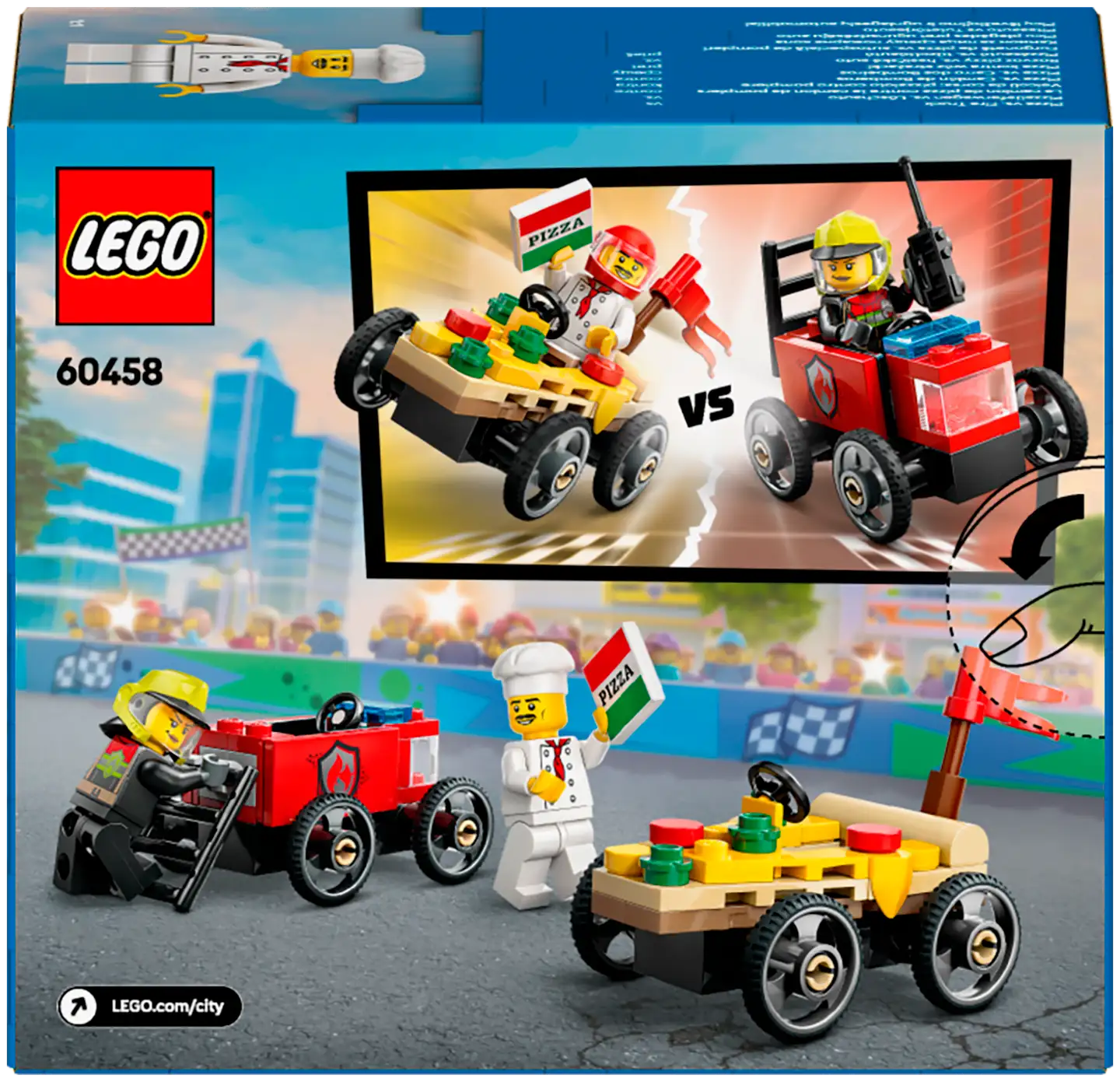 LEGO® City Great Vehicles 60458 Pizza-auto vastaan  paloauto – kilpa-autopakkaus - 3