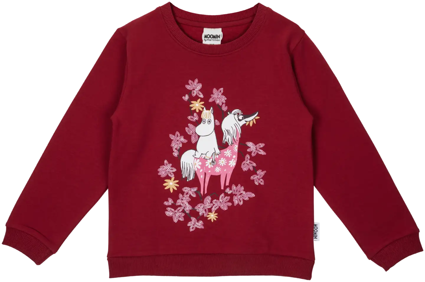 Martinex Muumi lasten collegepaita Niiskuneiti 588748 - burgundi - 1