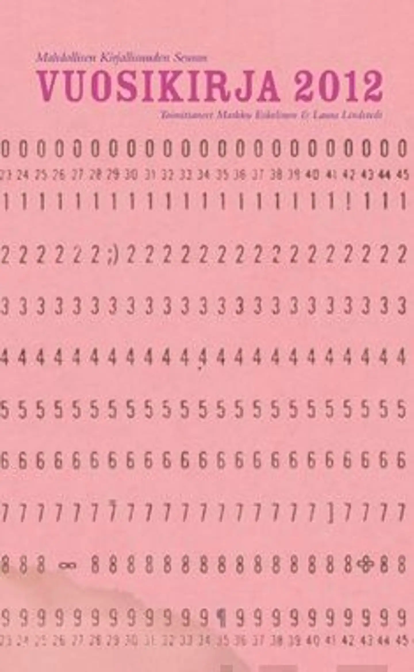 Mahdollisen Kirjallisuuden seuran vuosikirja 2012