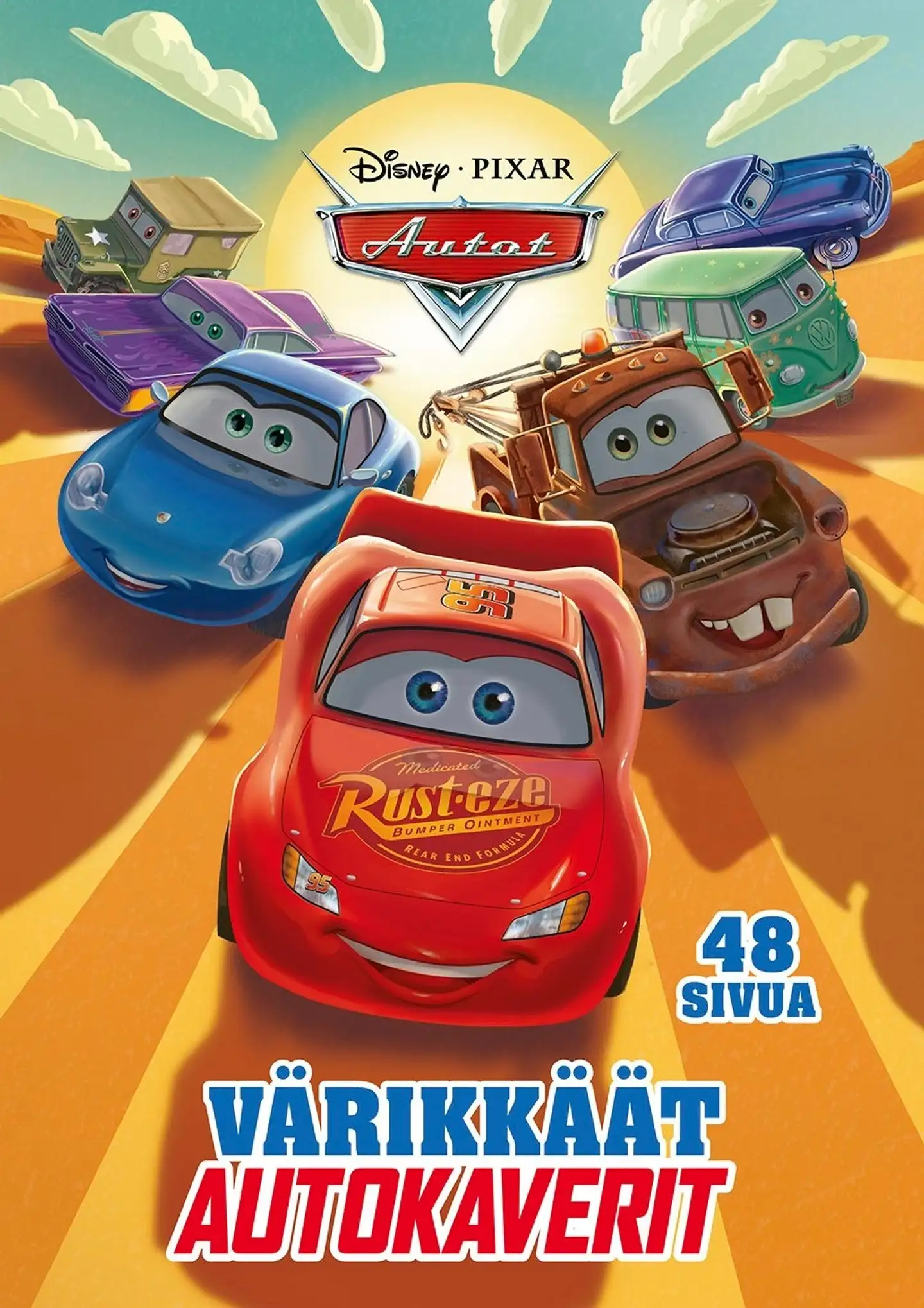 Disney Autot Värikkäät autokaverit värityskirja