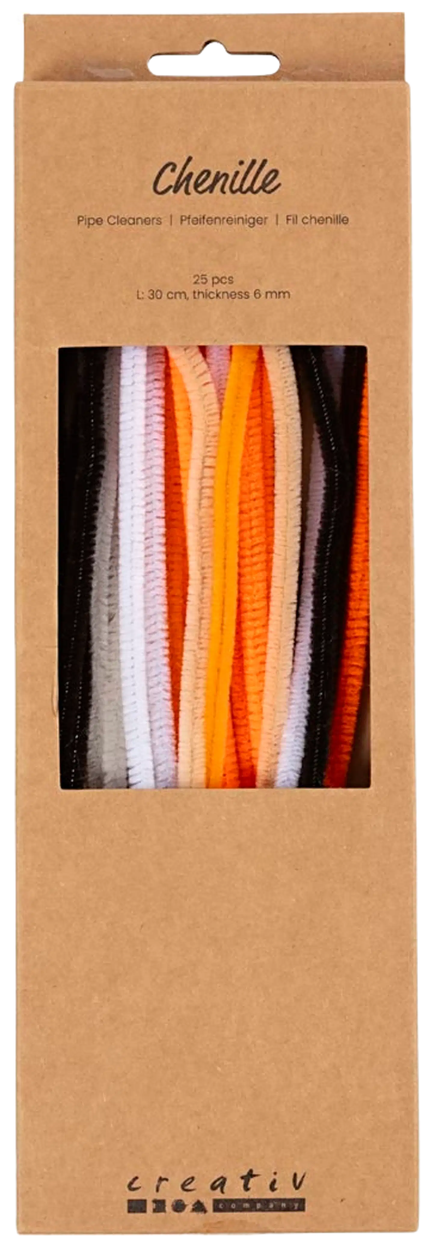 Askartelupunos, Pit. 30 cm, paksuus 6 mm, halloweenvärit, 25 laj/ 1 pkt - 1