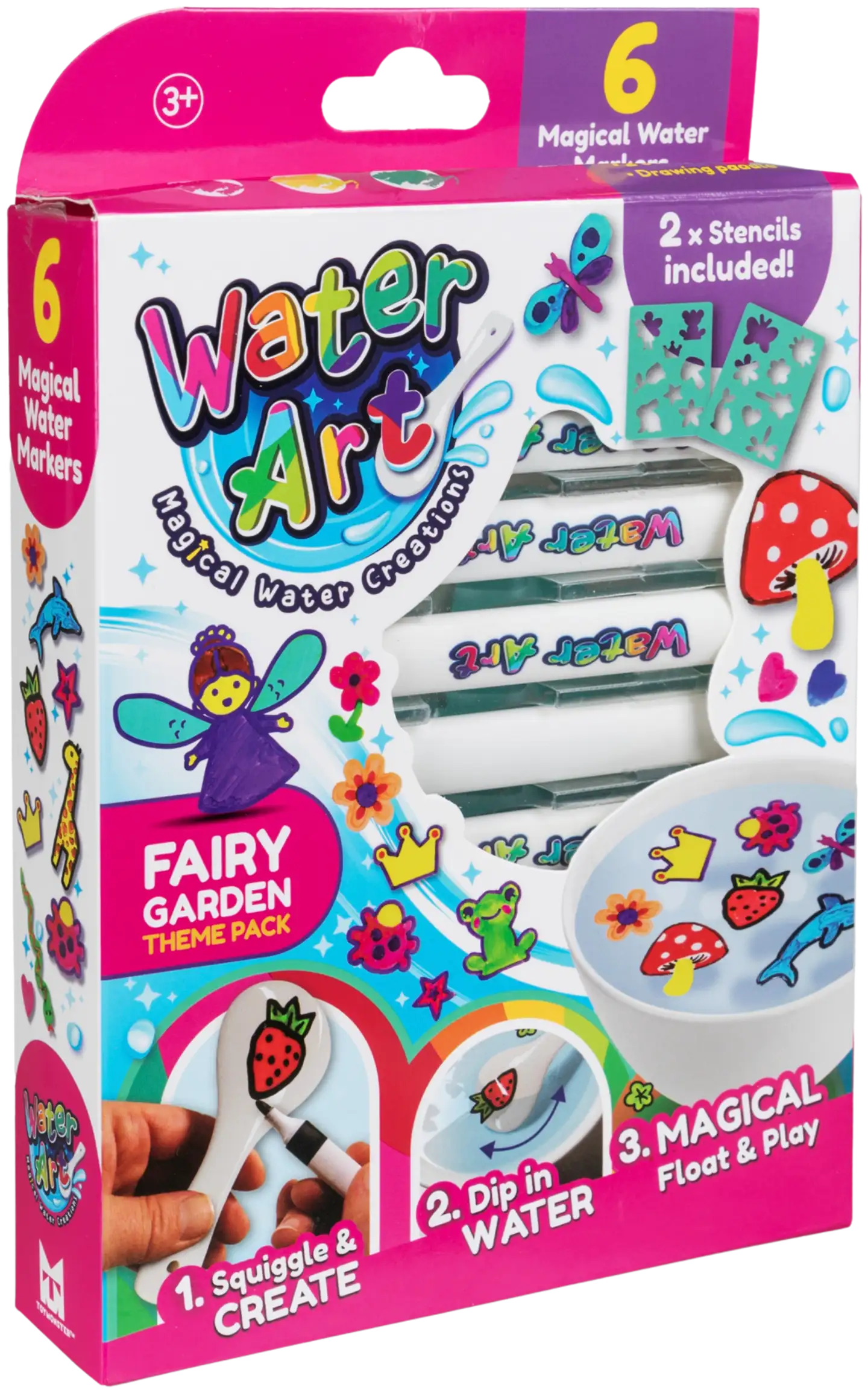 Water Art askartelusetti 6 tussia keijut - 2