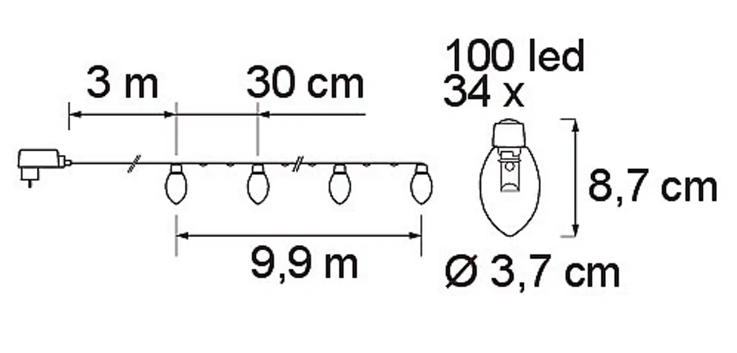 Airam led-valosarja Lofine 9,9 m - 2