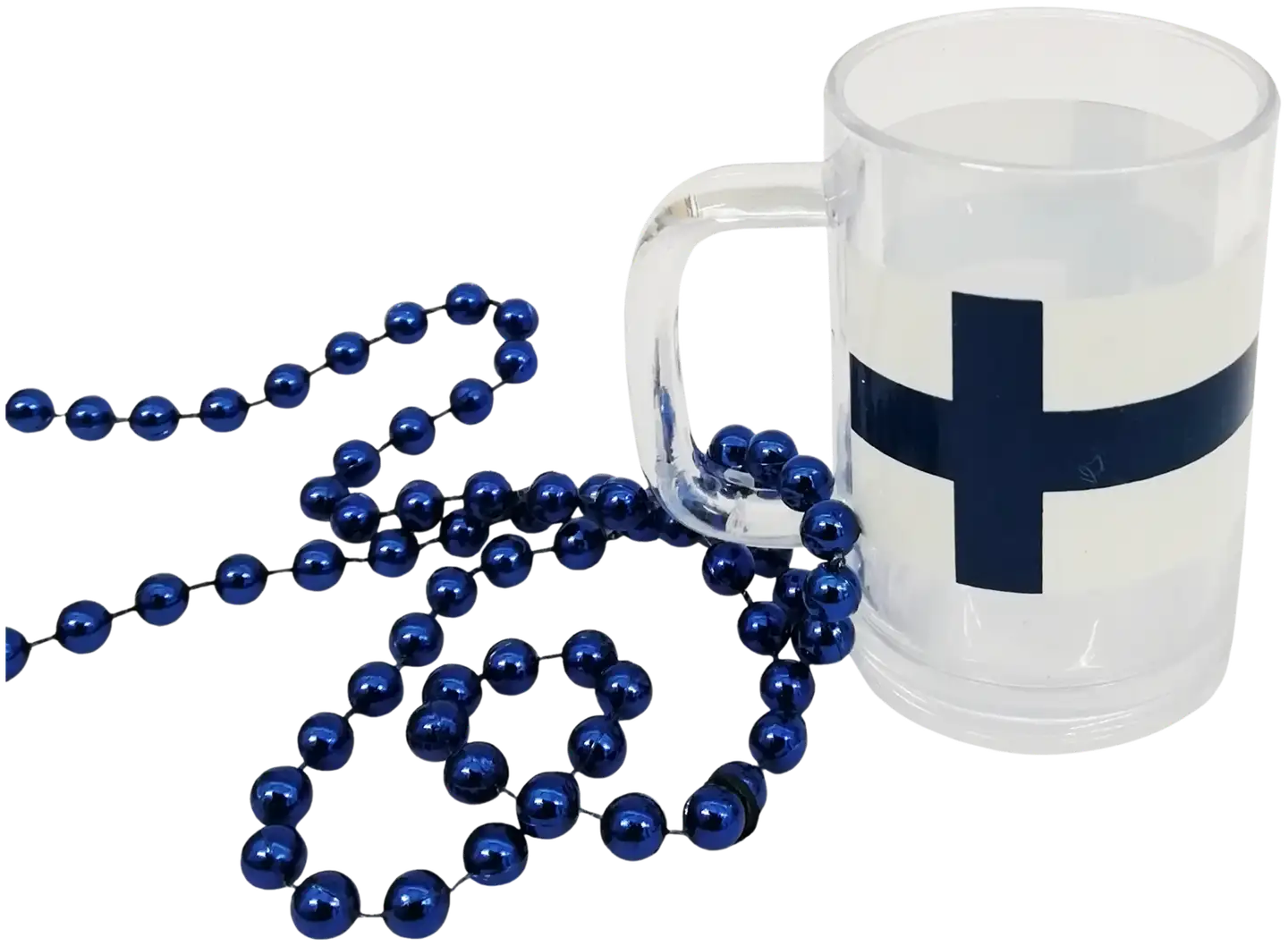 Shottilasi kaulanauhassa Suomen lippu - 1