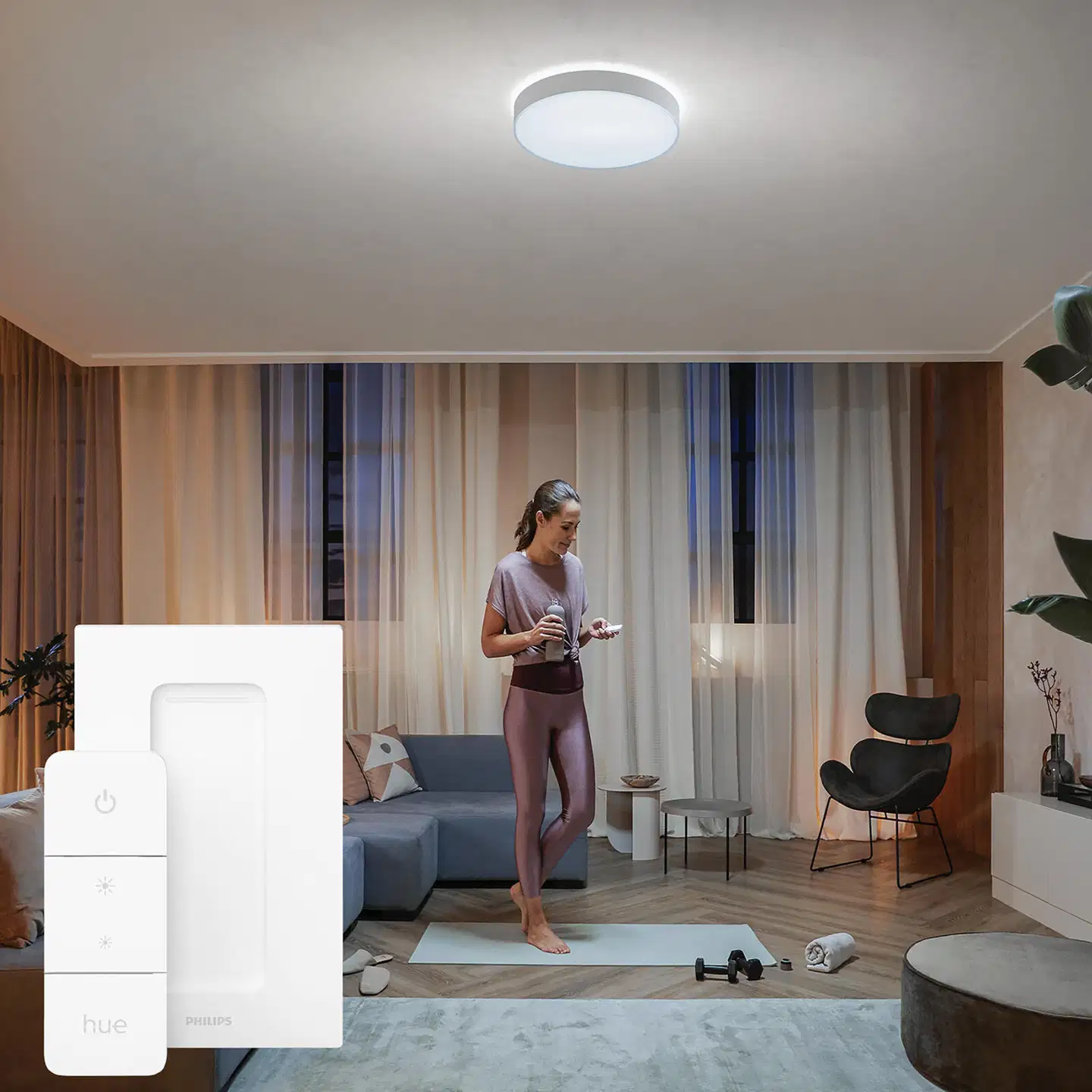 Philips Hue Enrave -kattovalaisin 34W 2200-6500K 4300LM Large valkoinen - 7