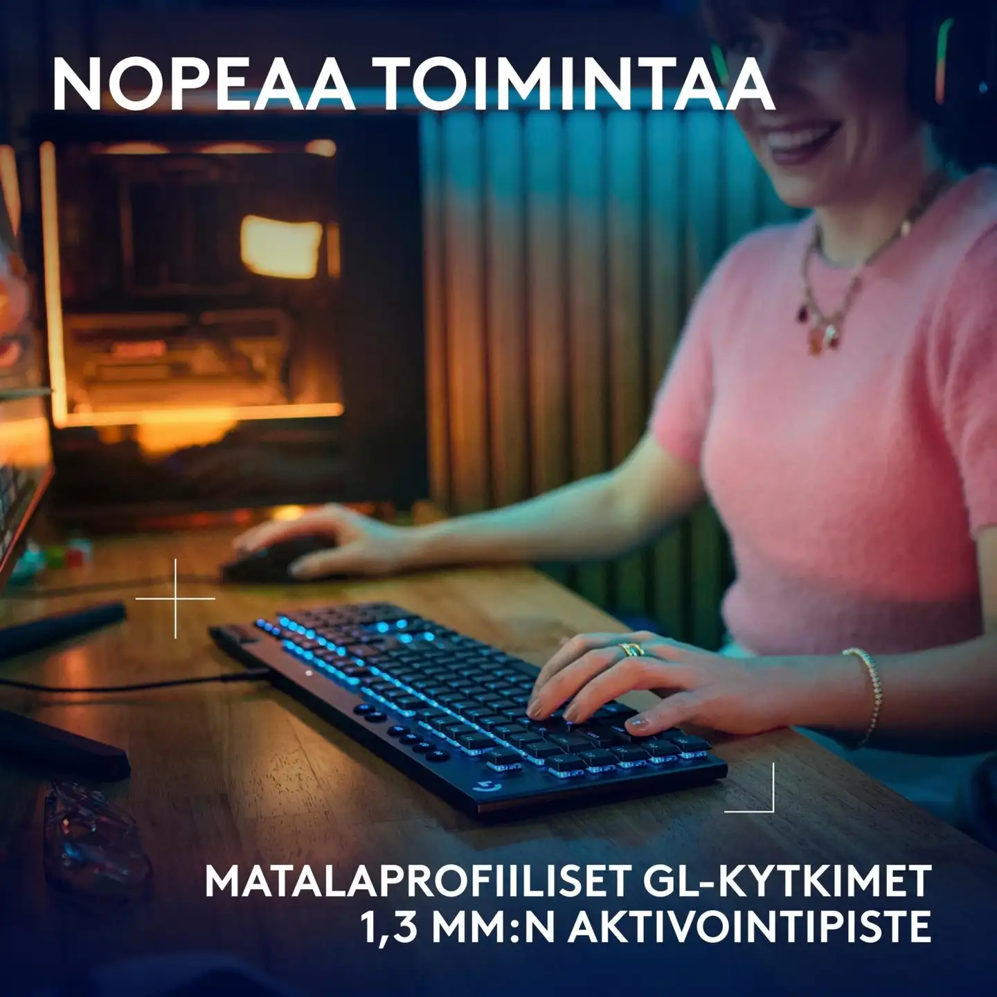 Logitech g915 langallinen pelinäppäimistö tactile musta - 8