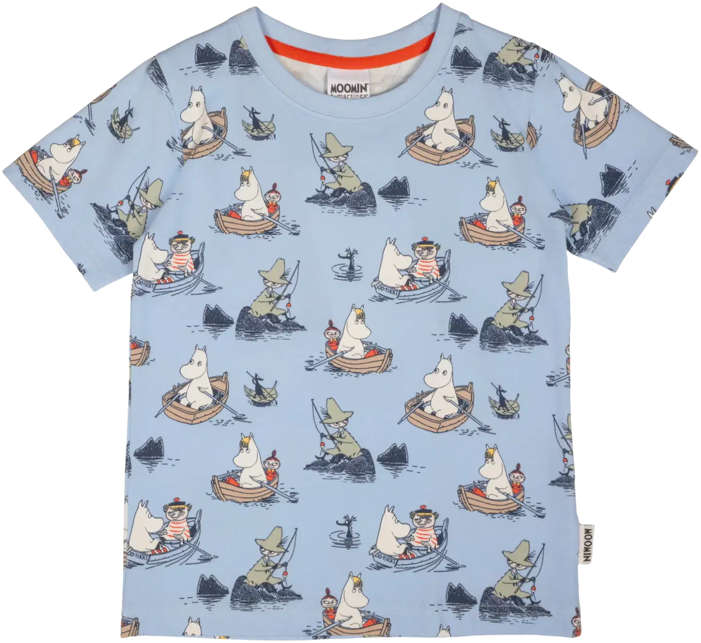 Muumi lasten t-paita Veneilijät 592040 - Vaaleansininen - 1