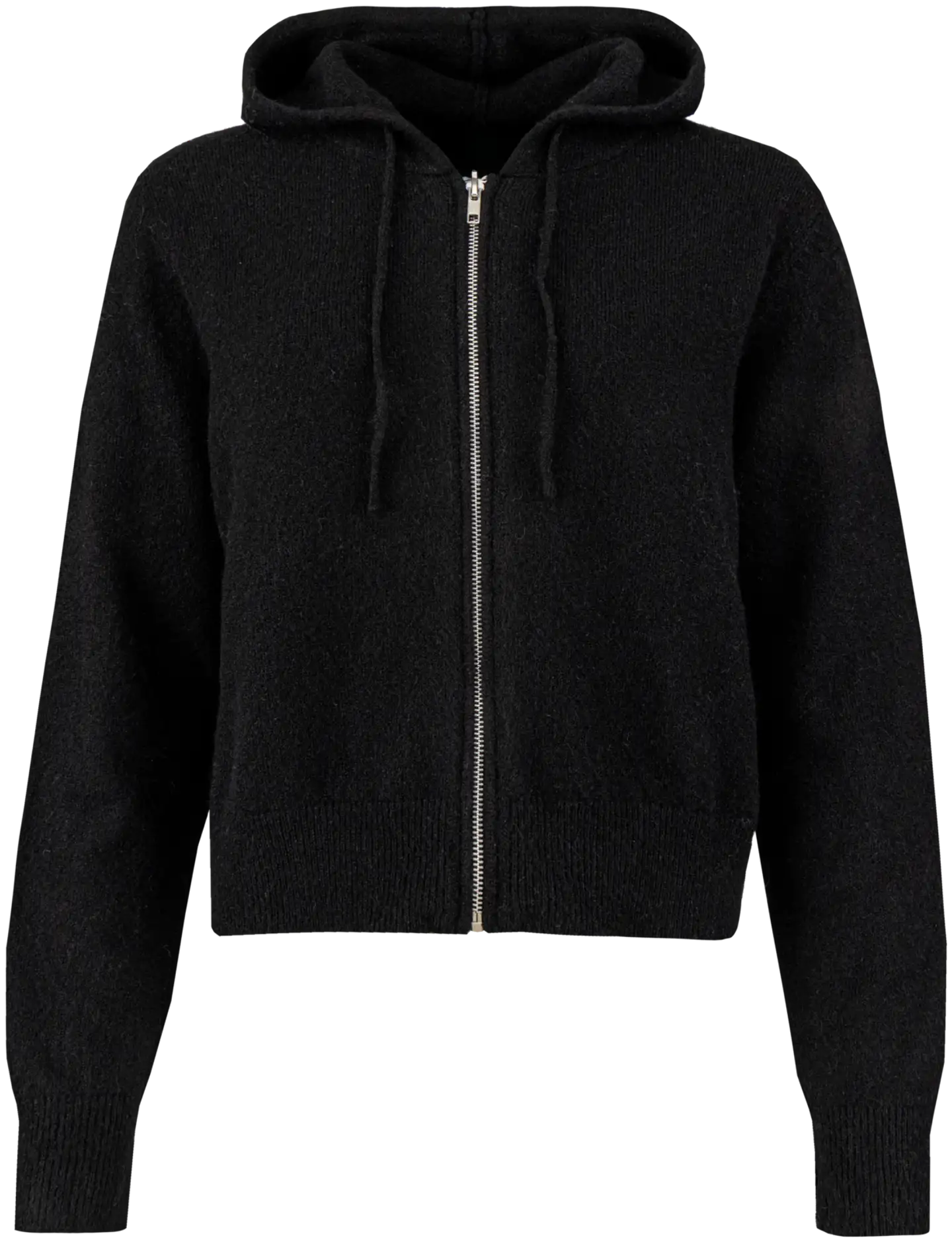 TEX naisten neuletakki hupulla I997019 - BLACK 1 - 1