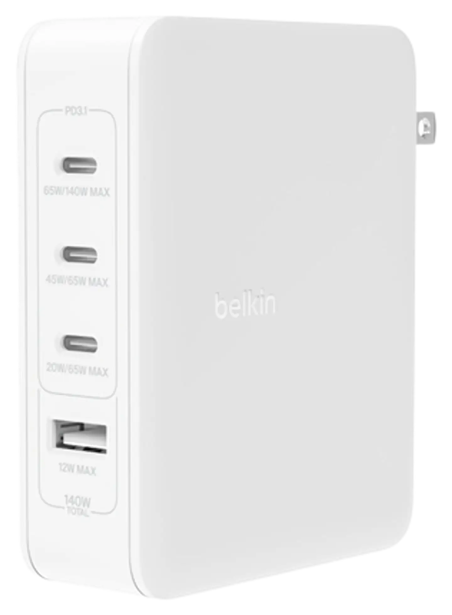 Belkin seinälaturi 140w USB 4-porttia UK, EU, US pistokkeet - 1