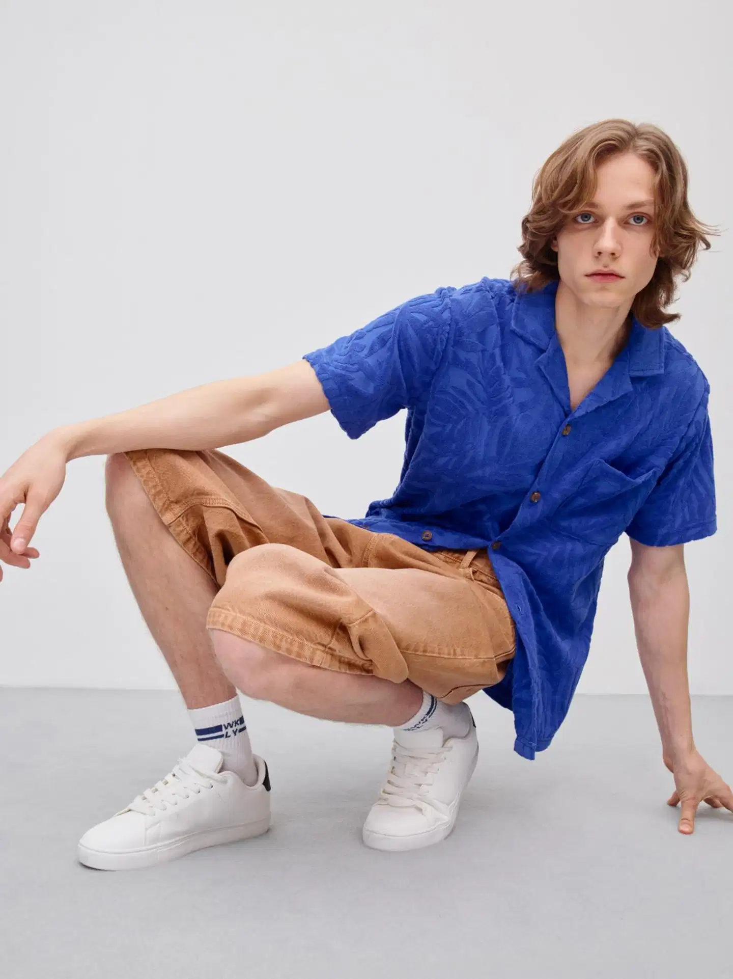 WKLY. miesten kesäpaita terry 195W152603 - dazzling blue - 5