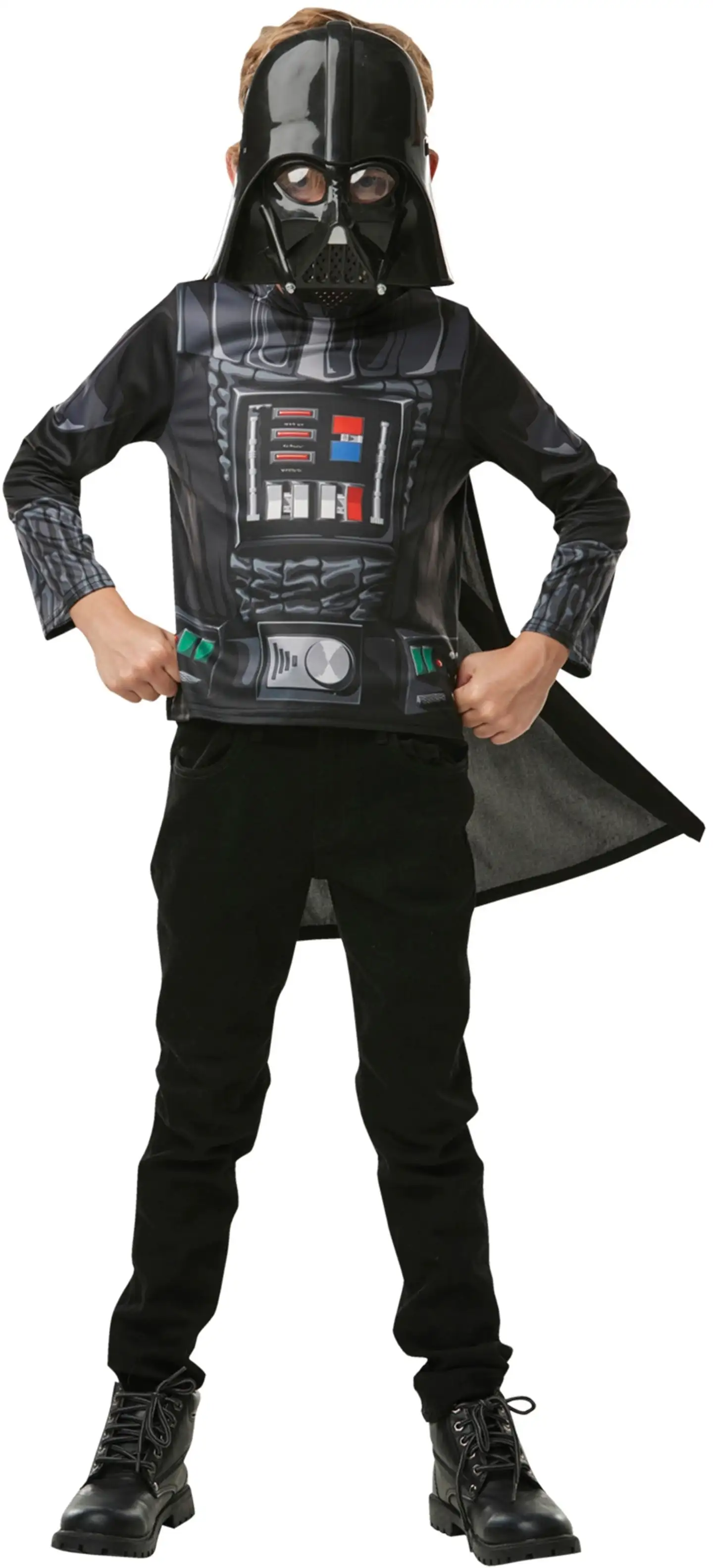Darth Vader asu viitalla ja naamarilla