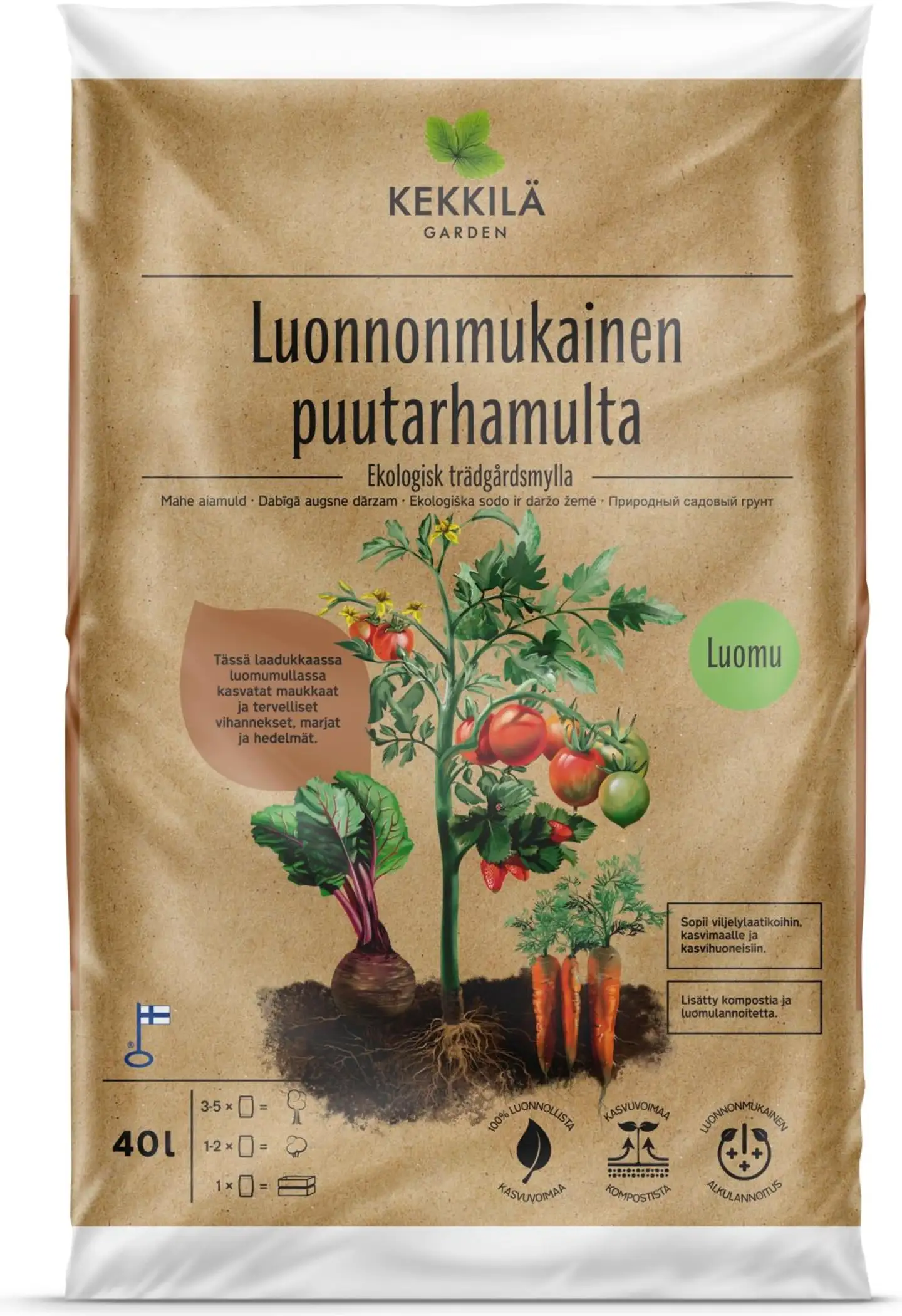 Kekkilä 40l Puutarhamulta luomu