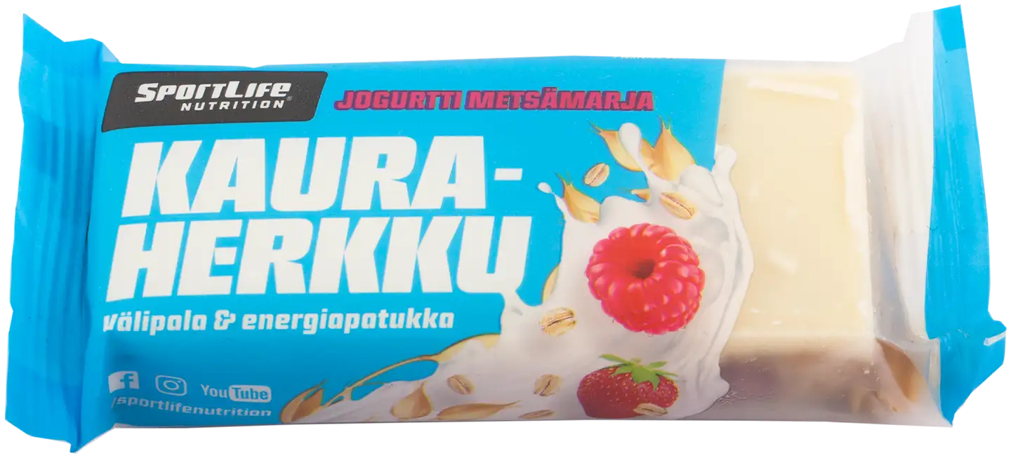 SportLife Nutrition Kauraherkku 70g Jogurtti-metsämarja energiapatukka