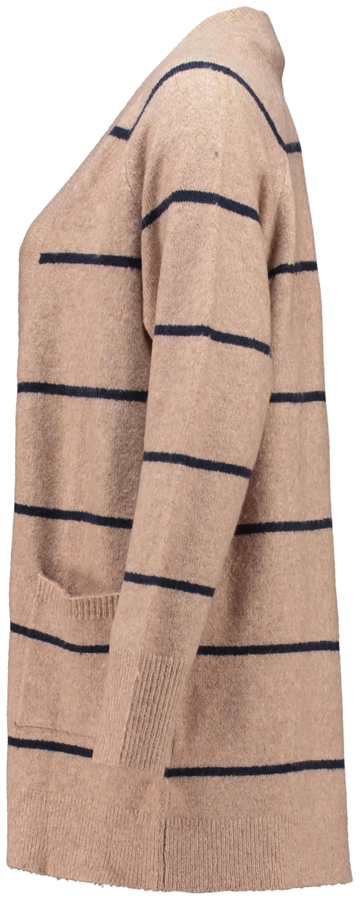 Zabaione naisten neuletakki Ly44nn - cognac mel/stripes - 2