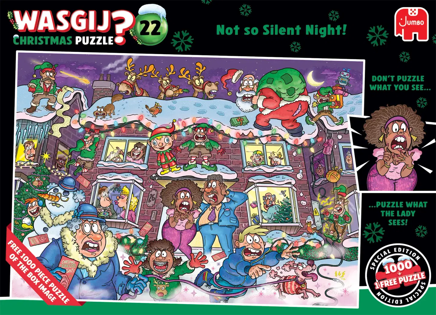 Jumbo palapeli Wasgij Christmas no22 2x1000 - 1