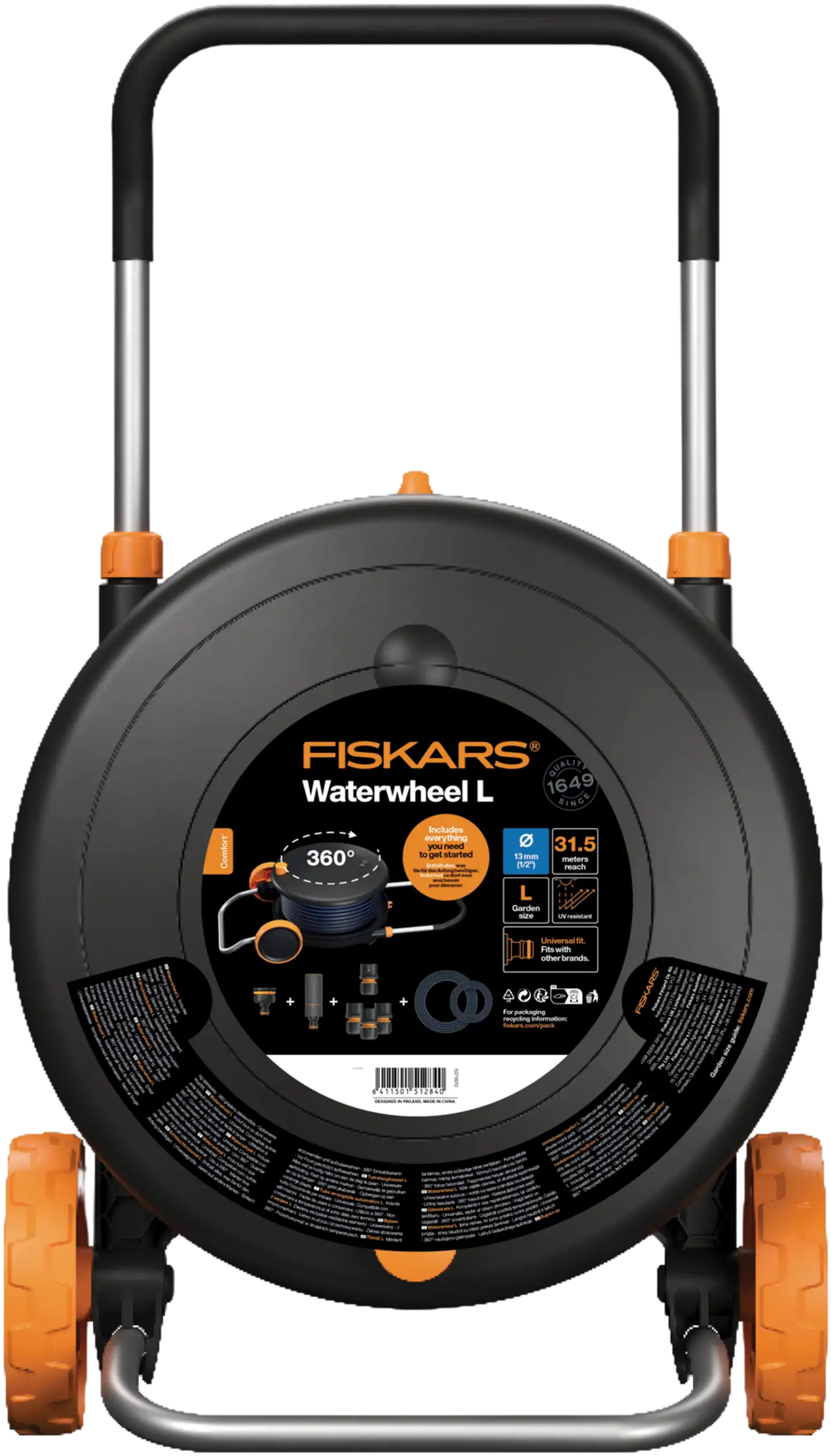 Fiskars Comfort kärrykastelukela L 13mm 30m - 1