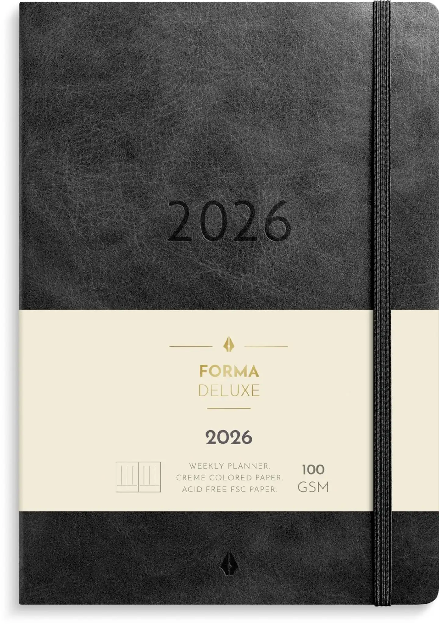 Burde Kalenteri 2026 Business Forma Deluxe musta - 1