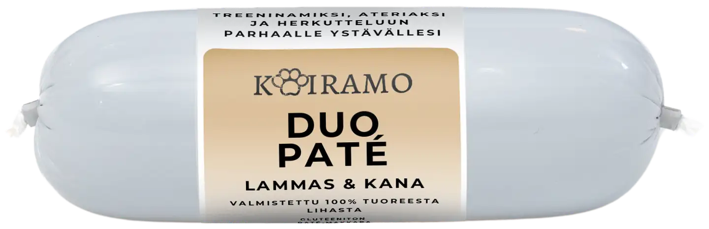 Koiramo DUO lammas-kana Paté-makkara 400g koiralle - 1