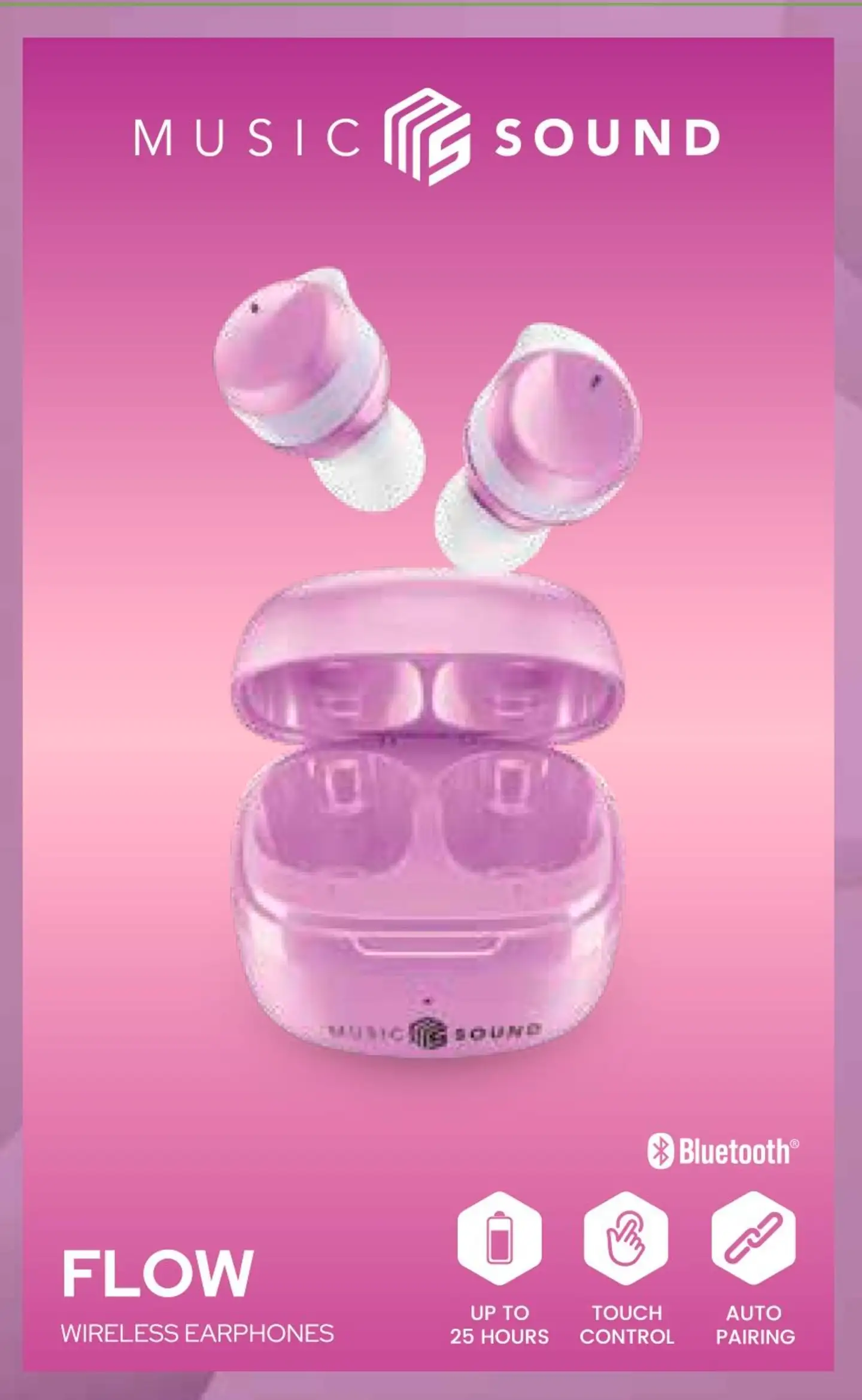 MusicSound Bluetooth nappikuulokkeet Flow violetti - 4