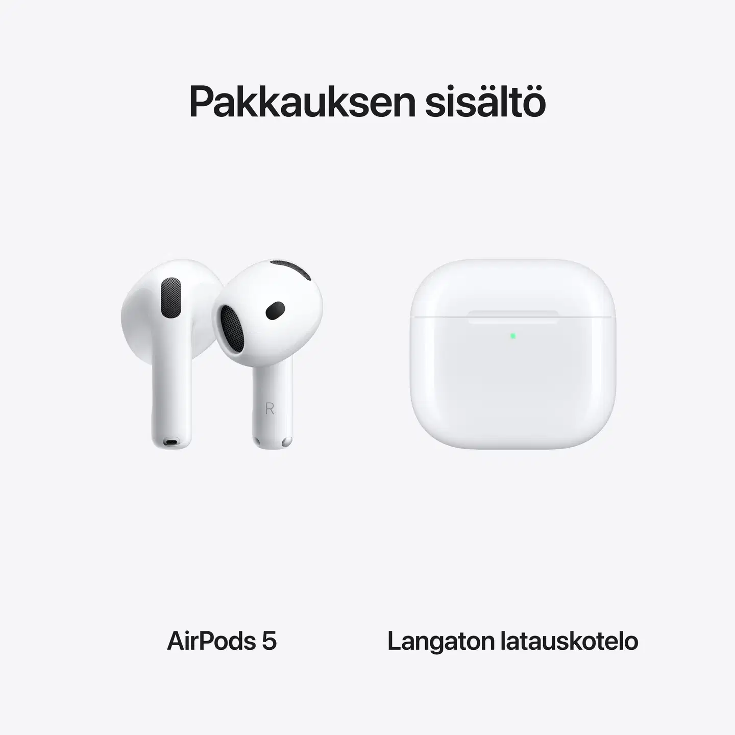 Apple langattomat vastamelunappikuulokkeet + langaton latauskotelo AirPods 5, MKFT4DN/A - 5