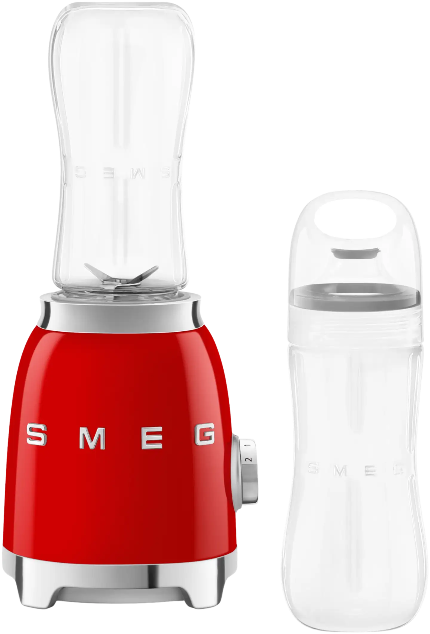 Smeg PBF01RDEU pieni tehosekoitin kahdella 600ml pullolla, punainen - 4