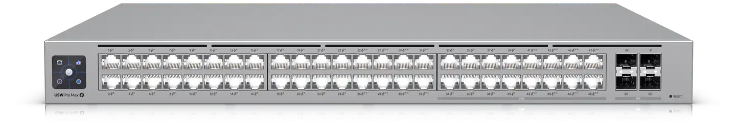 Ubiquiti 48-porttinen multi-gigabit PoE++ -kytkin Layer 3 -ominaisuuksilla USW-PRO-MAX-48-POE - 1