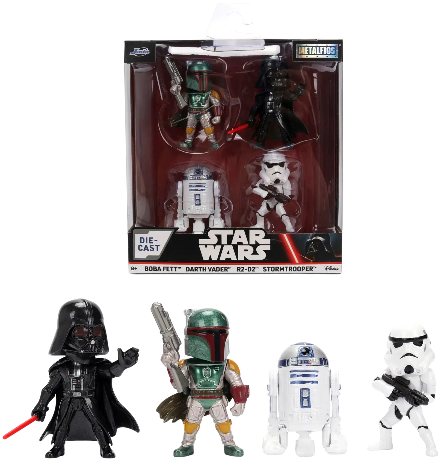 Jada Disney Star Wars keräilyhahmot, 6,5 cm, metallia (die-cast), 4 kpl/pkt - 1