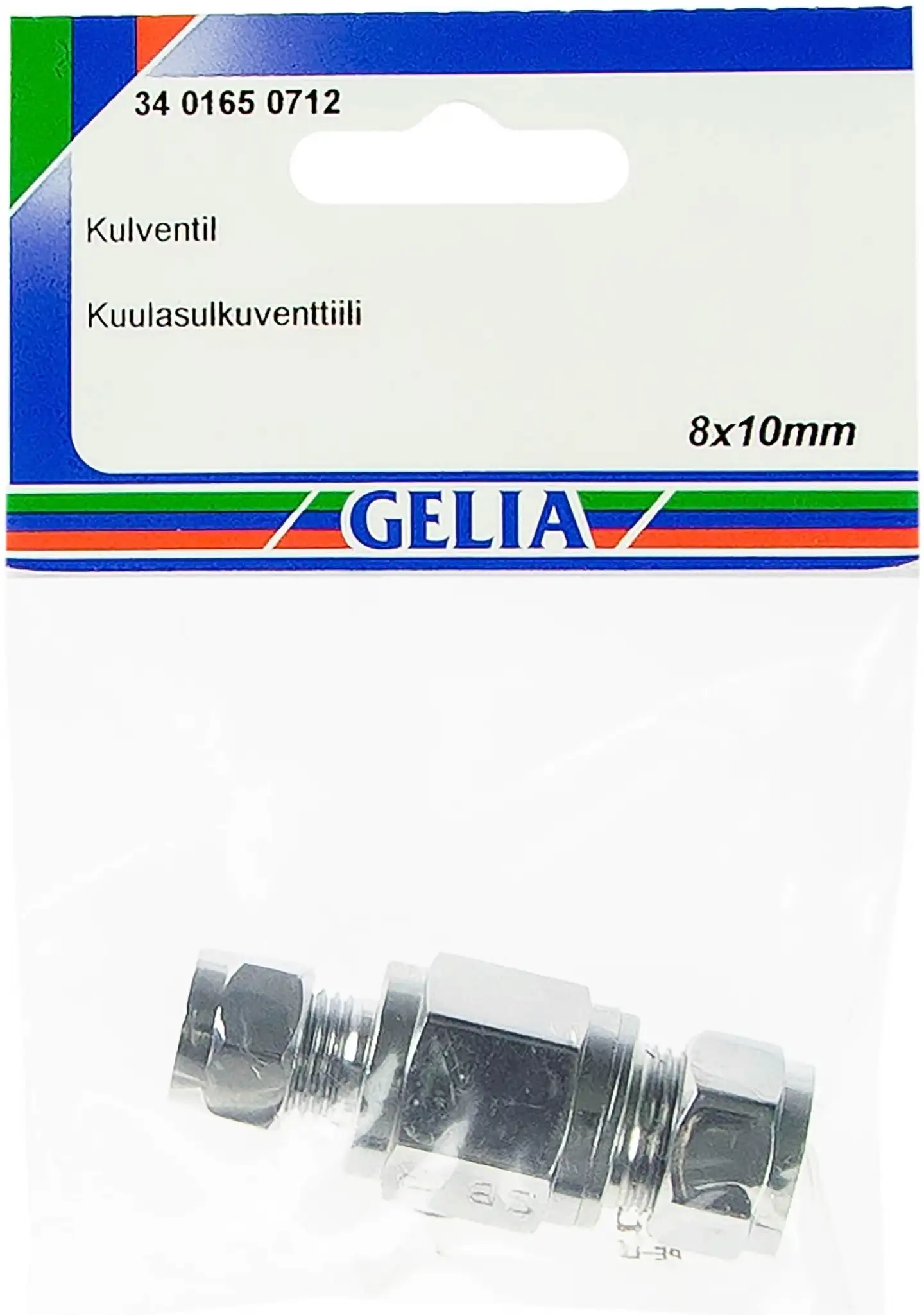 Gelia kuulasulku 8x10mm kromattu