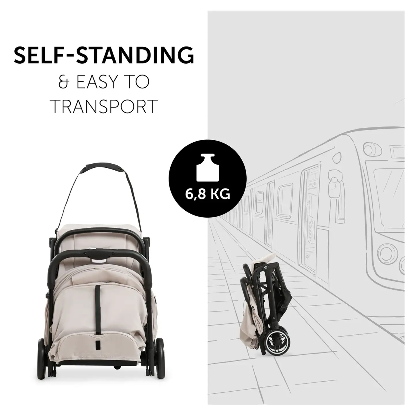 Hauck rattaat Travel N Care beige - 19