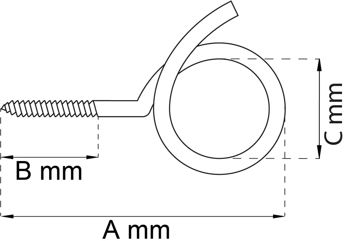 Habo saparokoukku 160mm teräs/sinkitty - 2