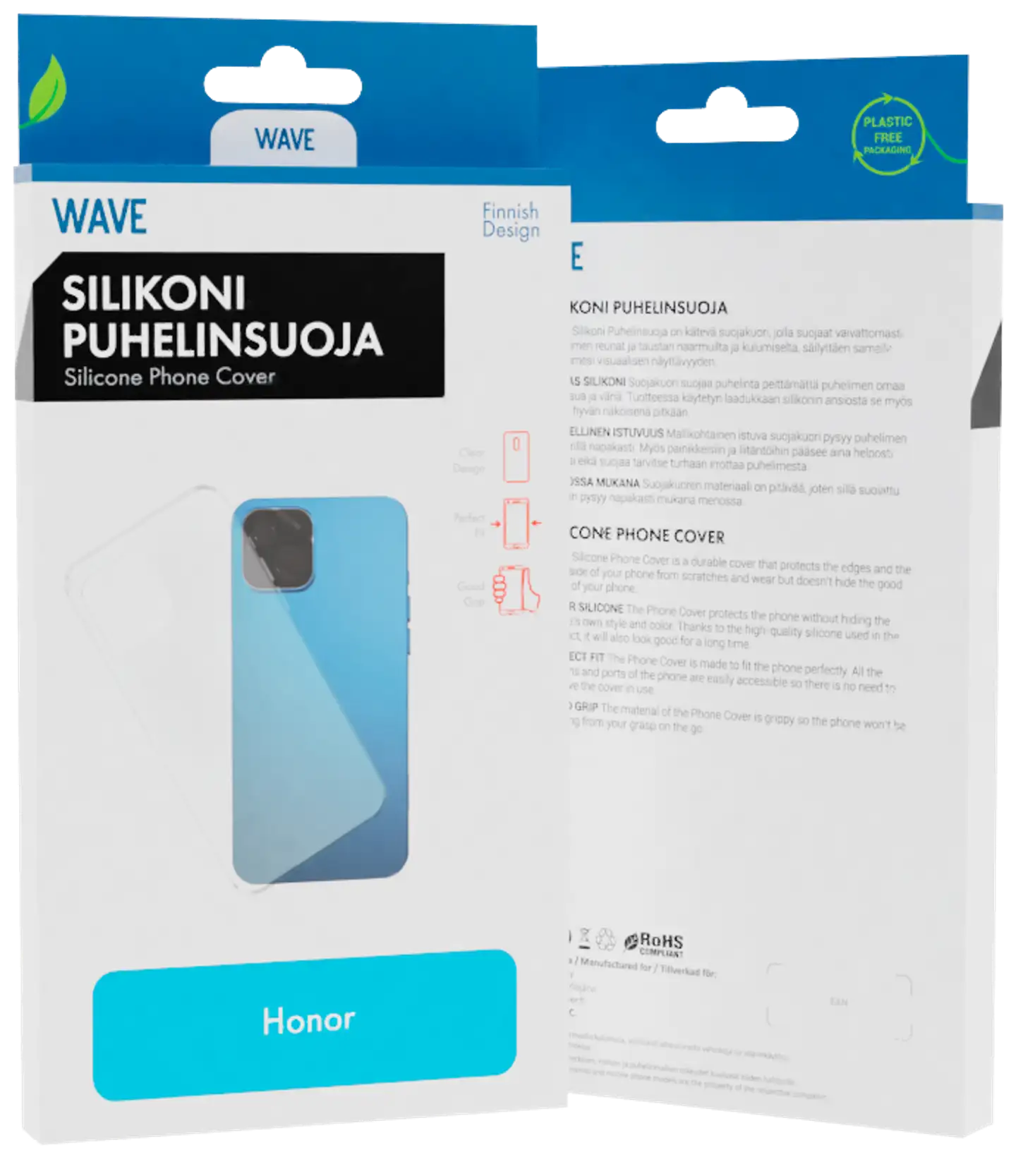 Wave Silikonisuoja, Honor Magic5 Lite 5G, Kirkas - 1