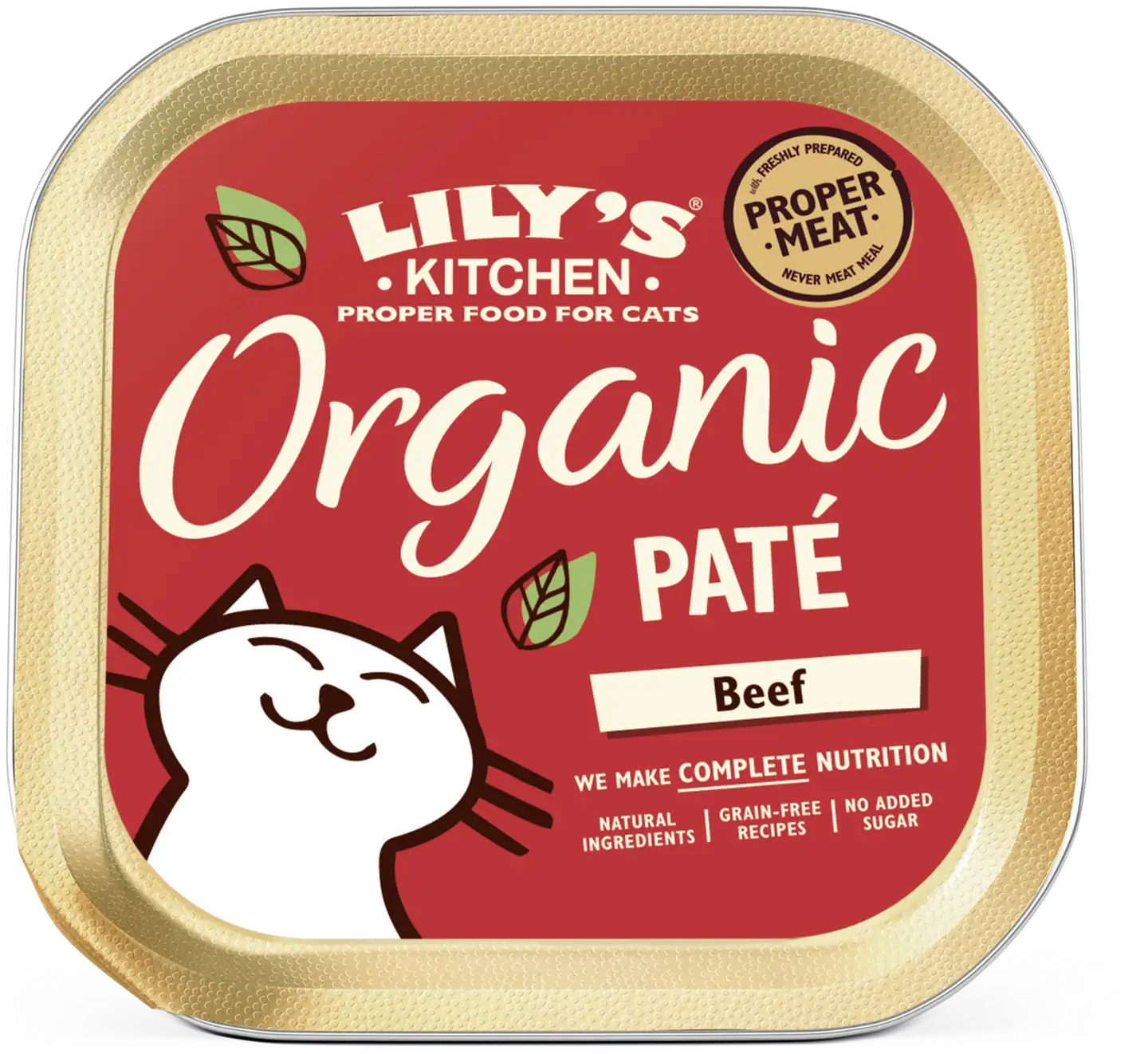 Lily's Kitchen 85g Organic Paté nautaa luomukissanruoka