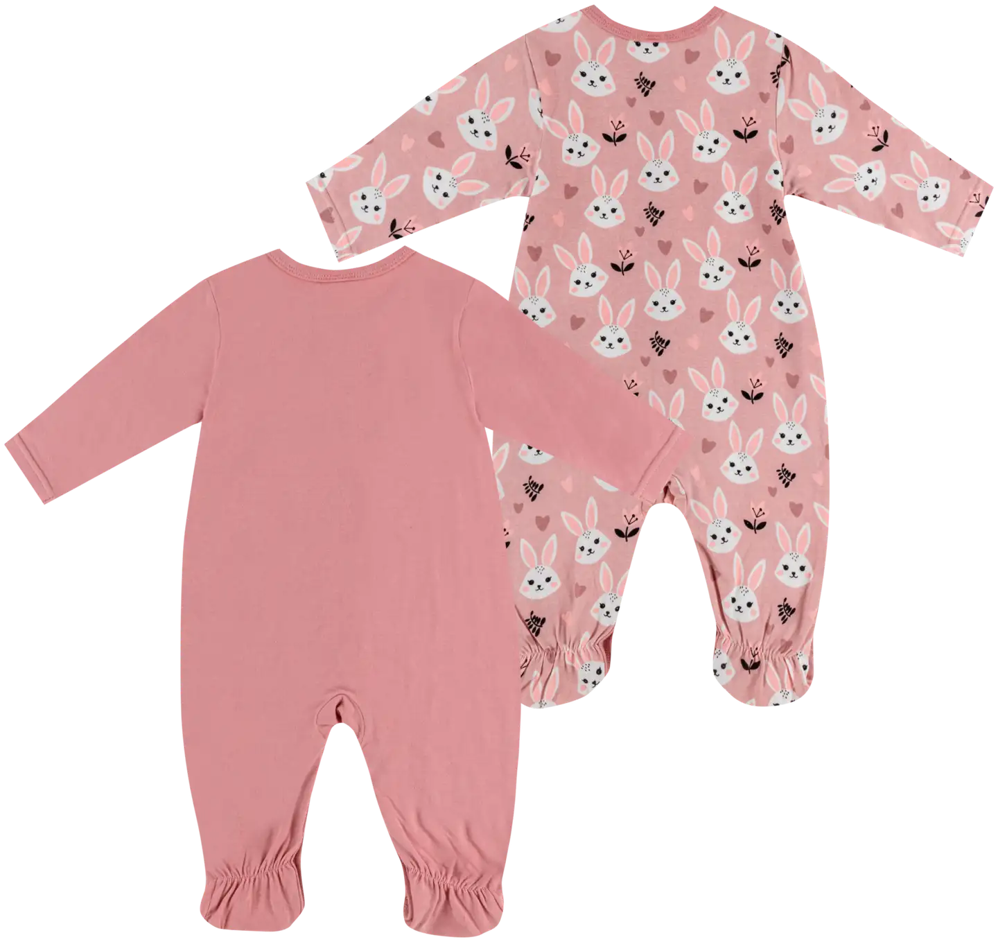 Ciraf vauvojen pyjama 250b244121 2-pack - bunny aop / bridal rose - 2