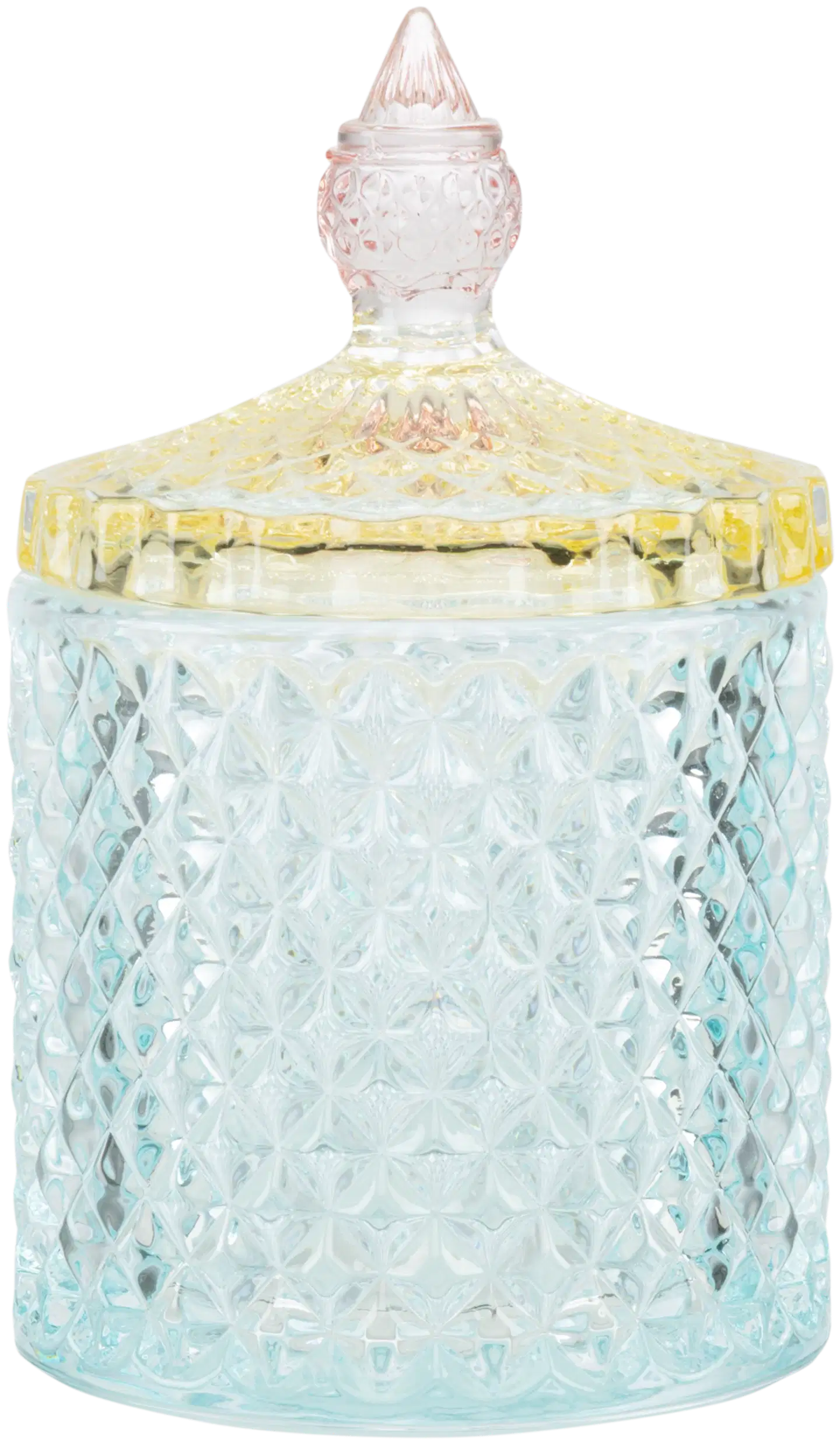 Lasinen koristepurkki Linna S sininen