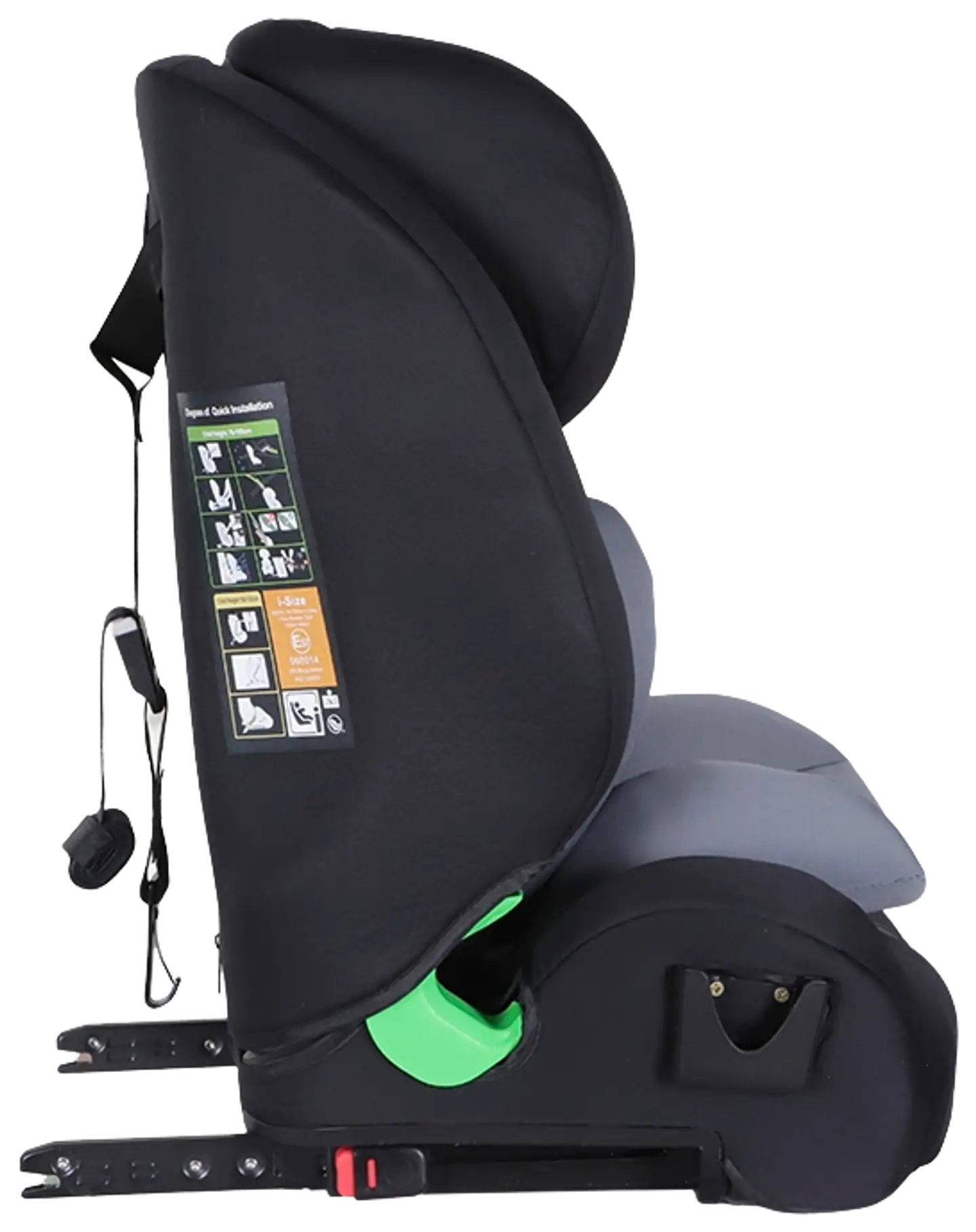 Kikid Turvaistuin Premium 76-150cm i-Size ISOFIX R129, musta-harmaa - 4